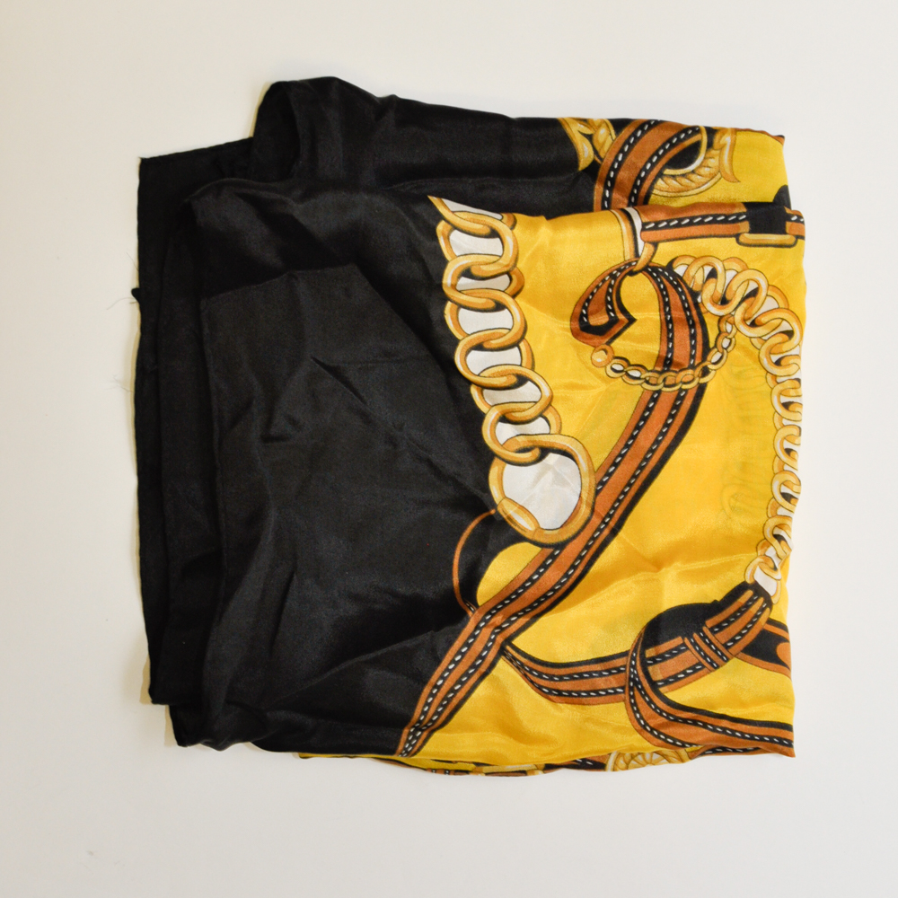 Vintage Scarf With Hand Rolled Edges