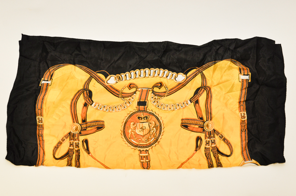 Vintage Scarf With Hand Rolled Edges