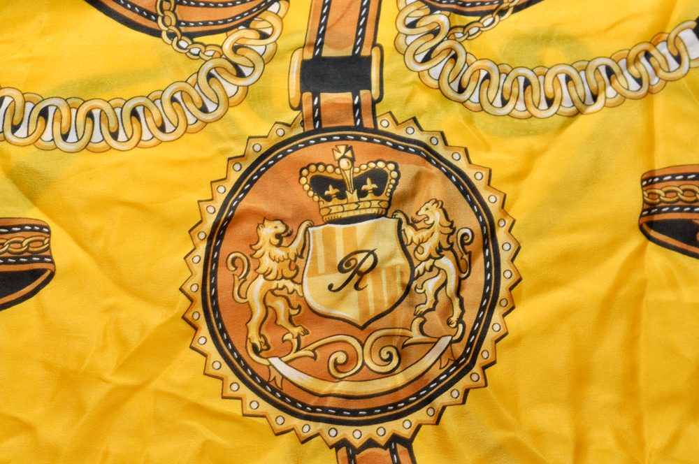 Vintage Scarf With Hand Rolled Edges