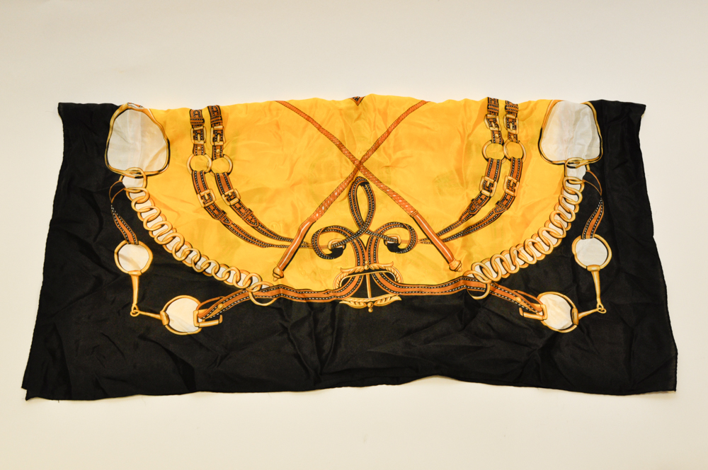 Vintage Scarf With Hand Rolled Edges