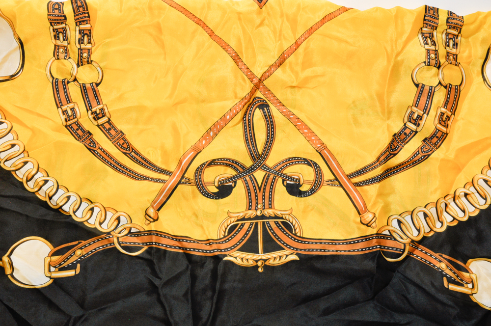 Vintage Scarf With Hand Rolled Edges