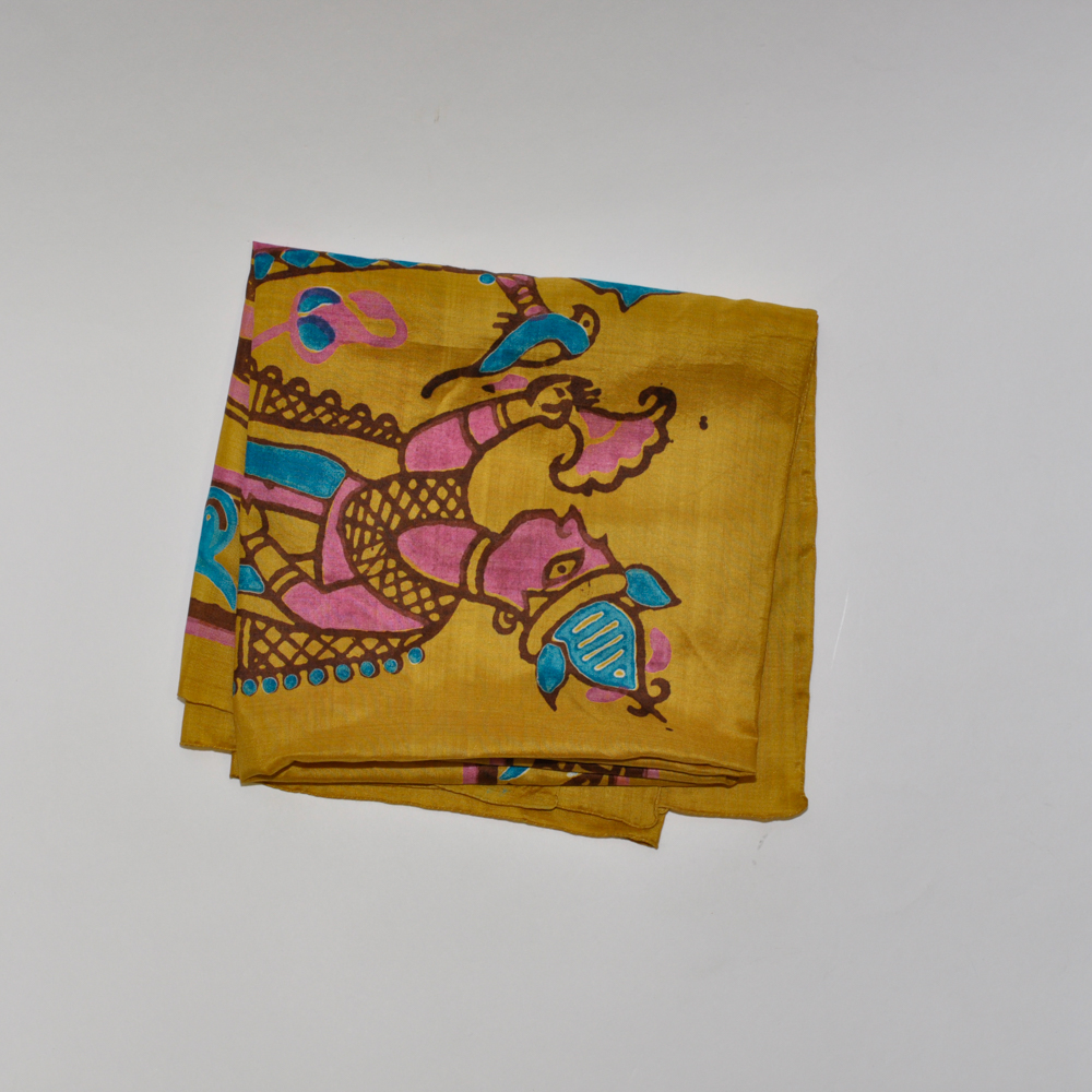 Turquoise and Gold Indian Styled Scarf