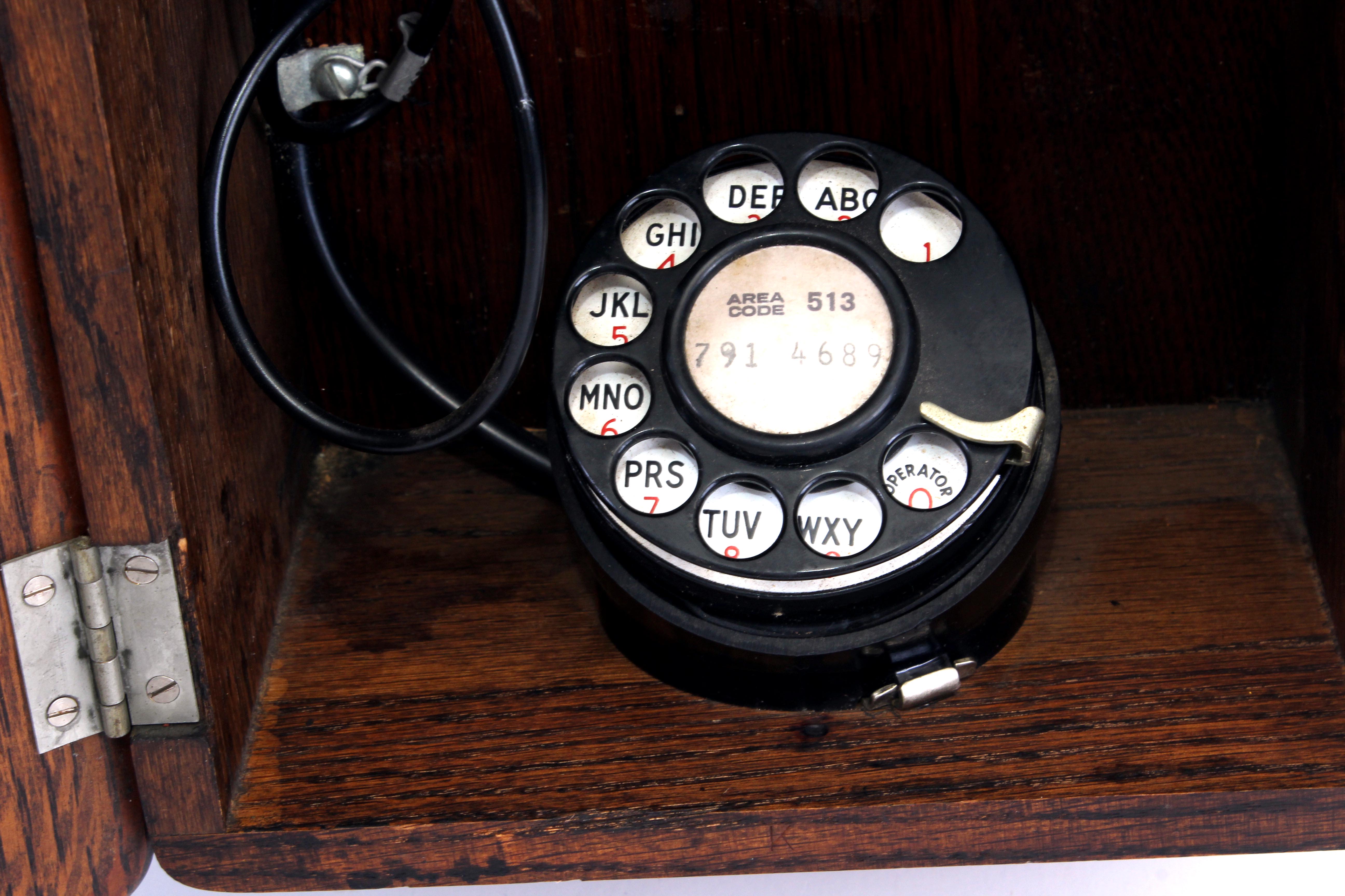 Antique Western Electric Wood Case Wall Telephone with Crank