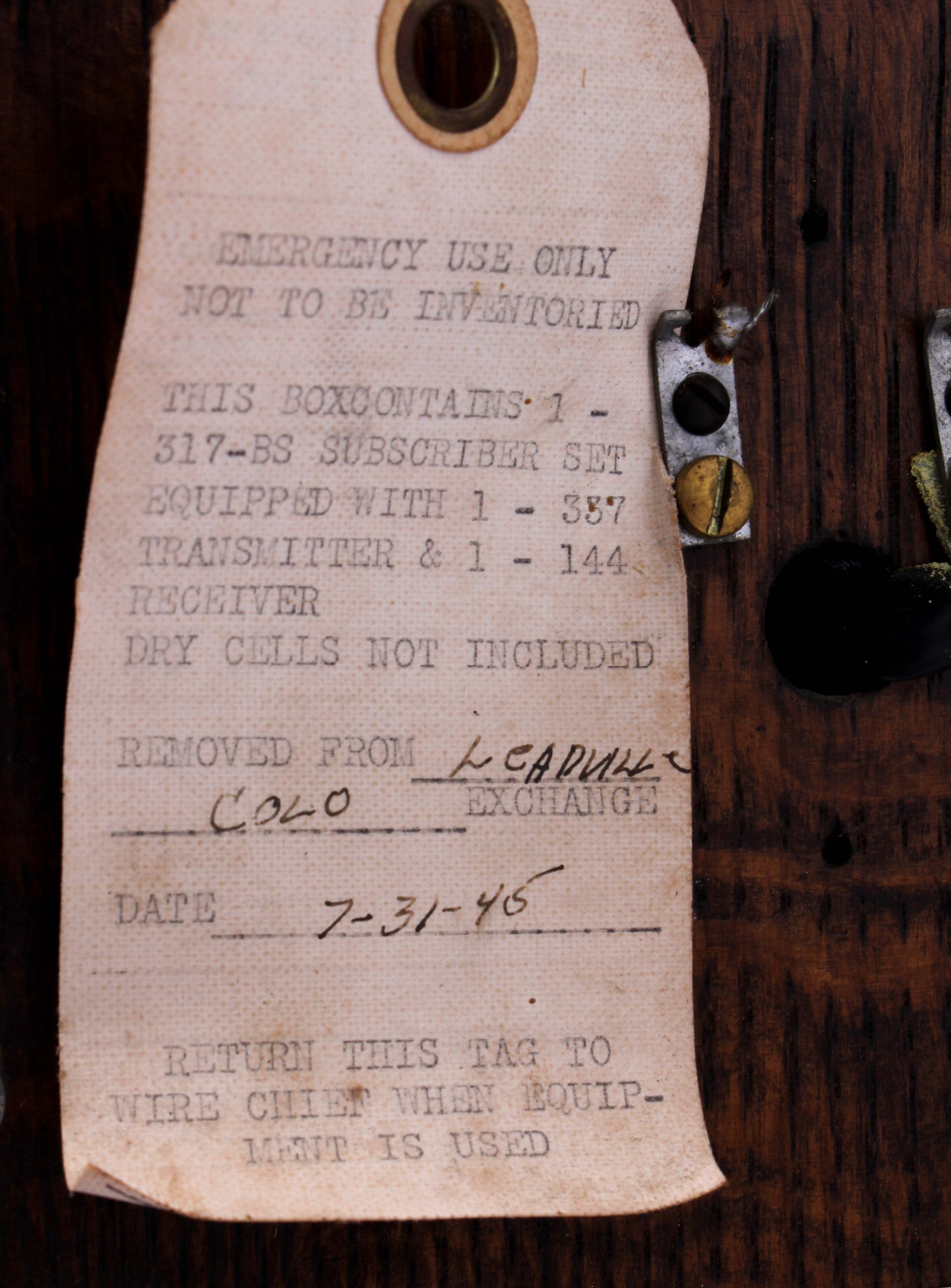 Antique Western Electric Wood Case Wall Telephone with Crank