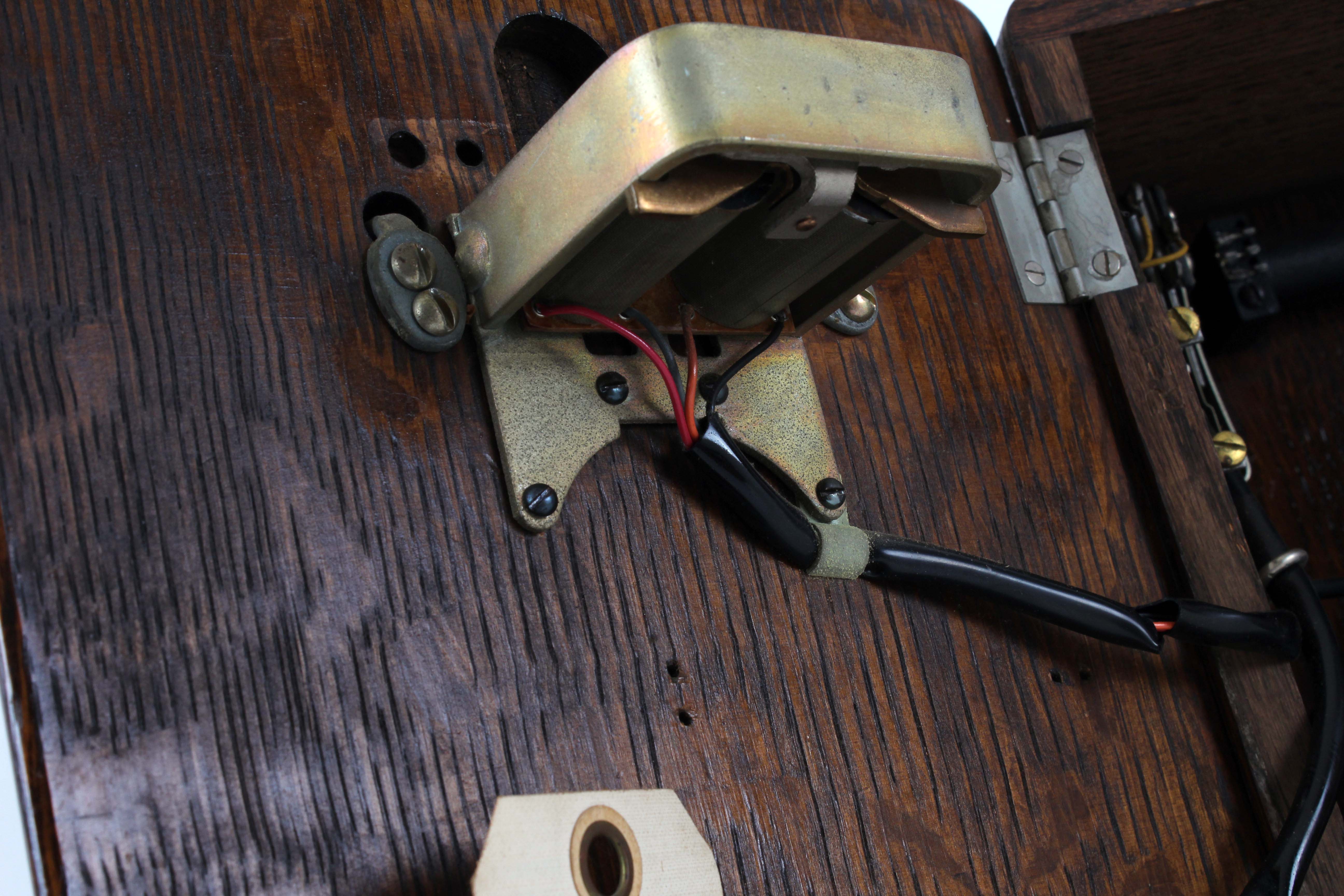 Antique Western Electric Wood Case Wall Telephone with Crank