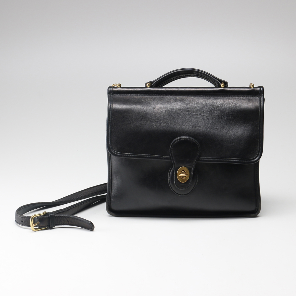 Vintage Black Coach Willis Handbag