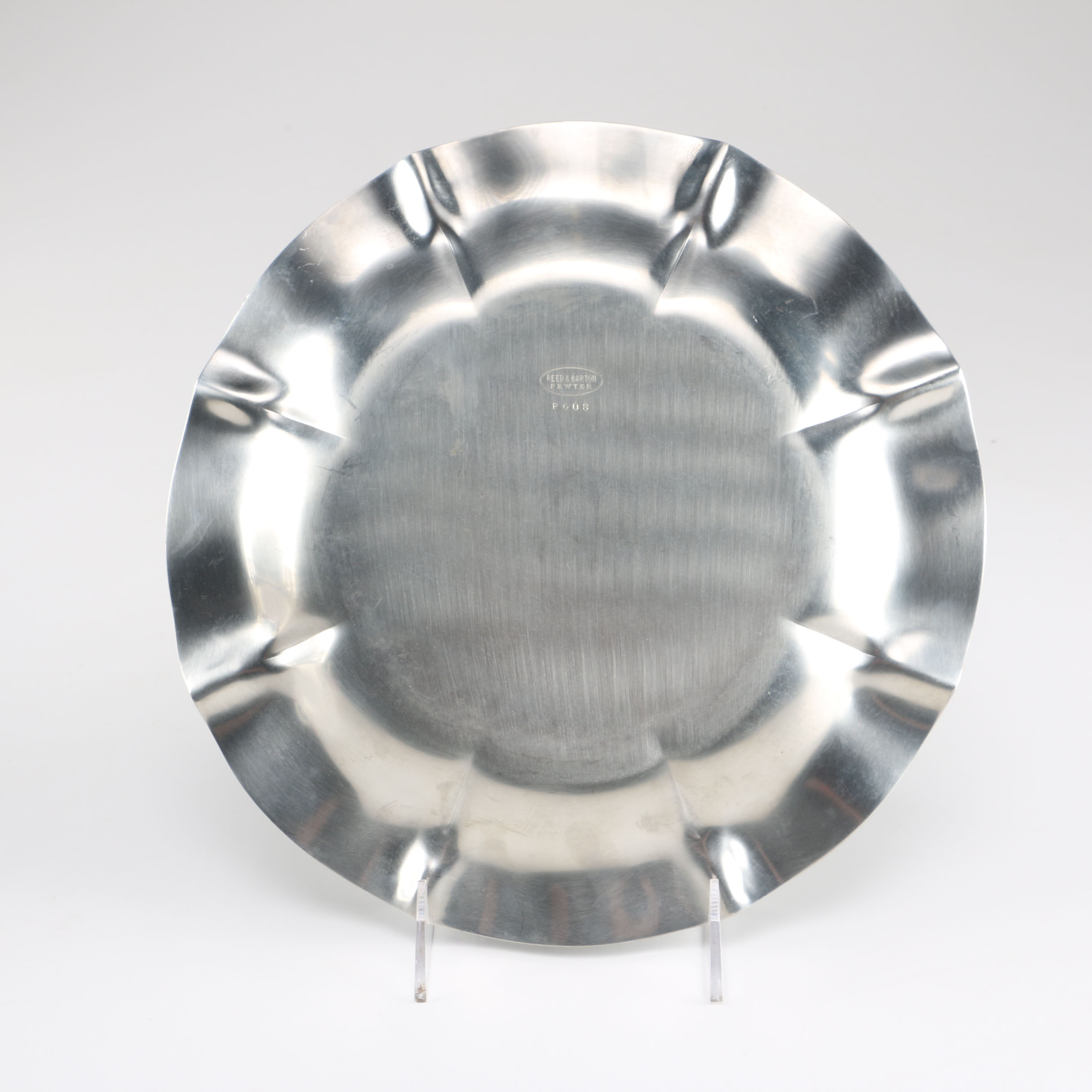 Vintage Set of Silverplate and Pewter Plates