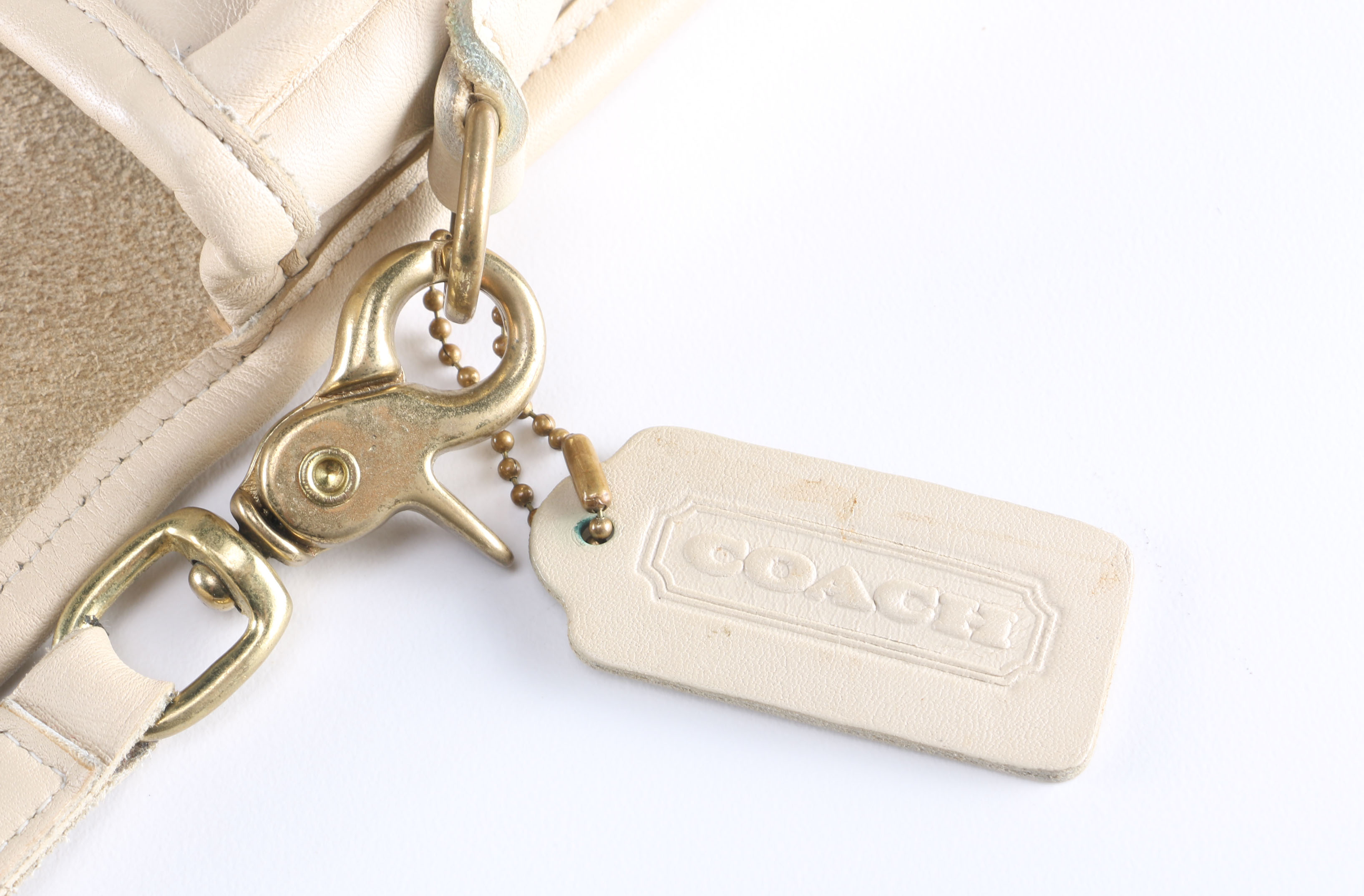Vintage Cream Colored Coach Purse