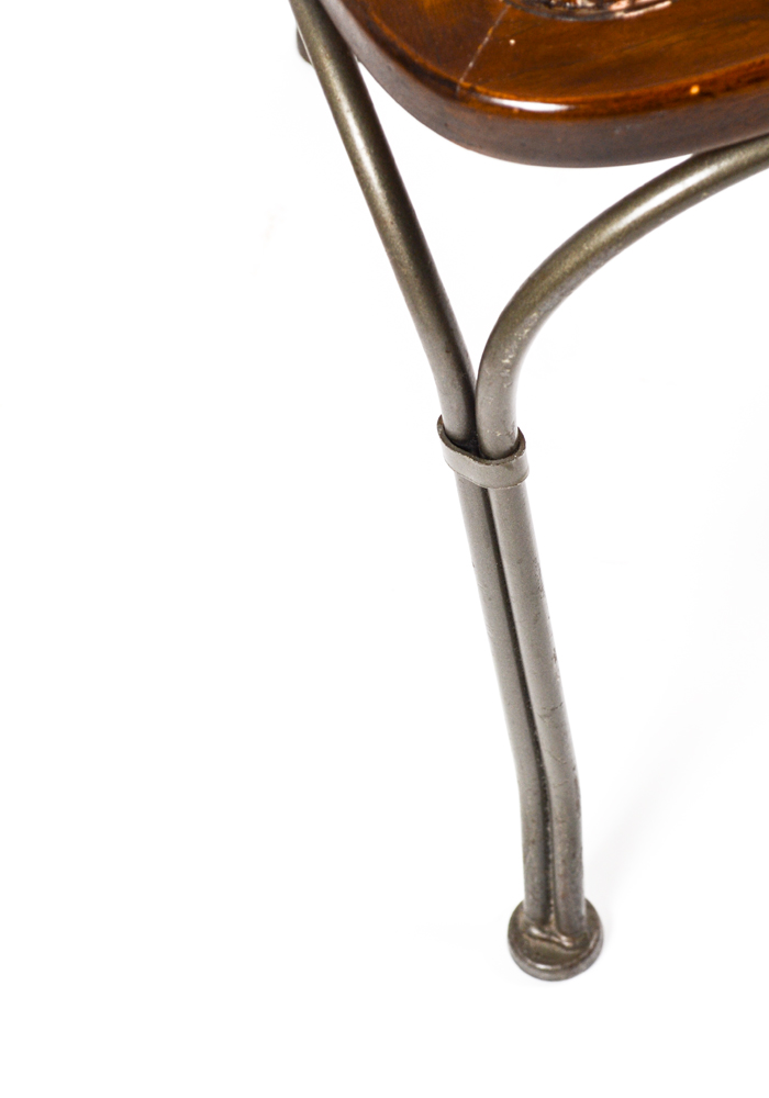 Four Caned Wrought Iron Chairs