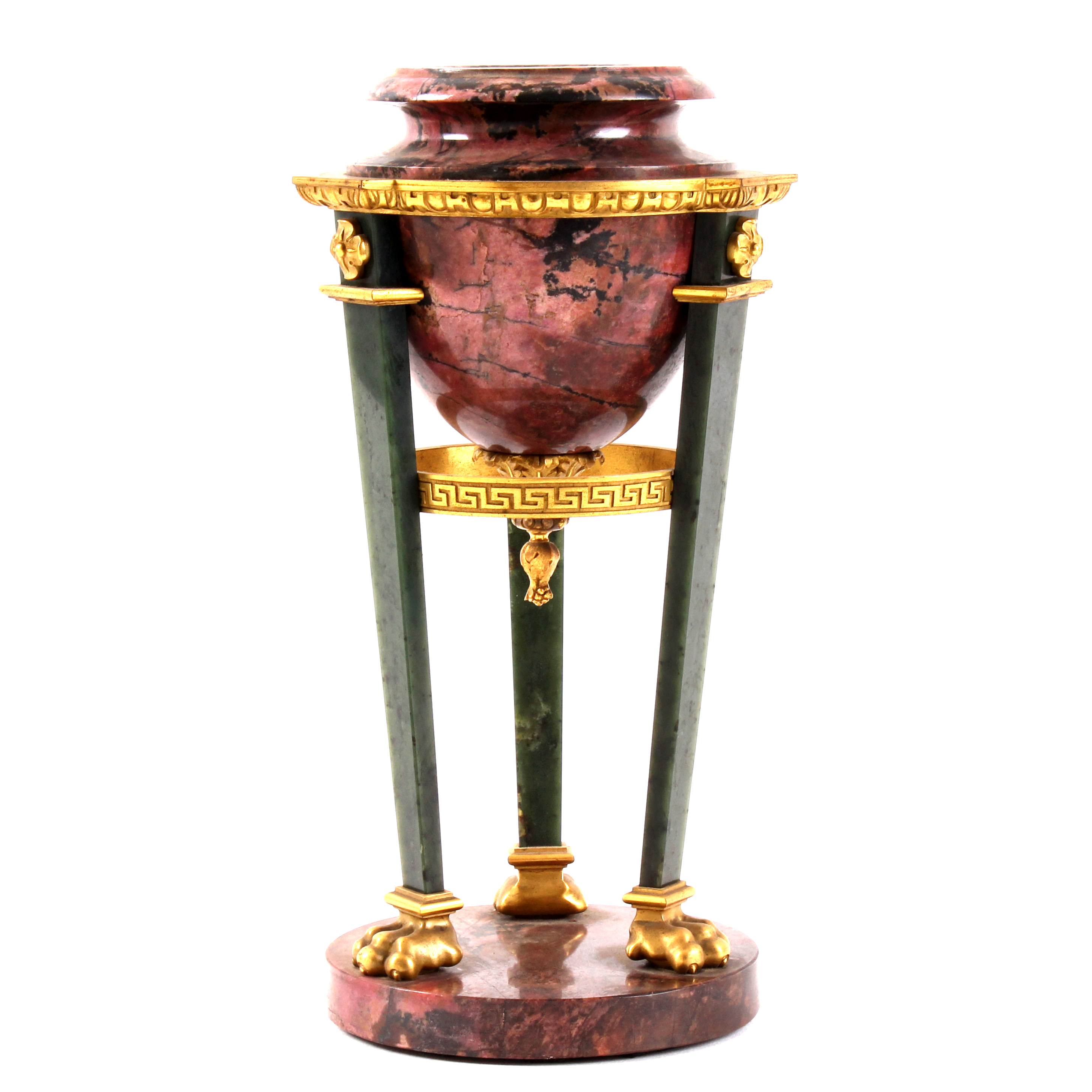 Antique Empire Marble and Gilt Bronze Urn