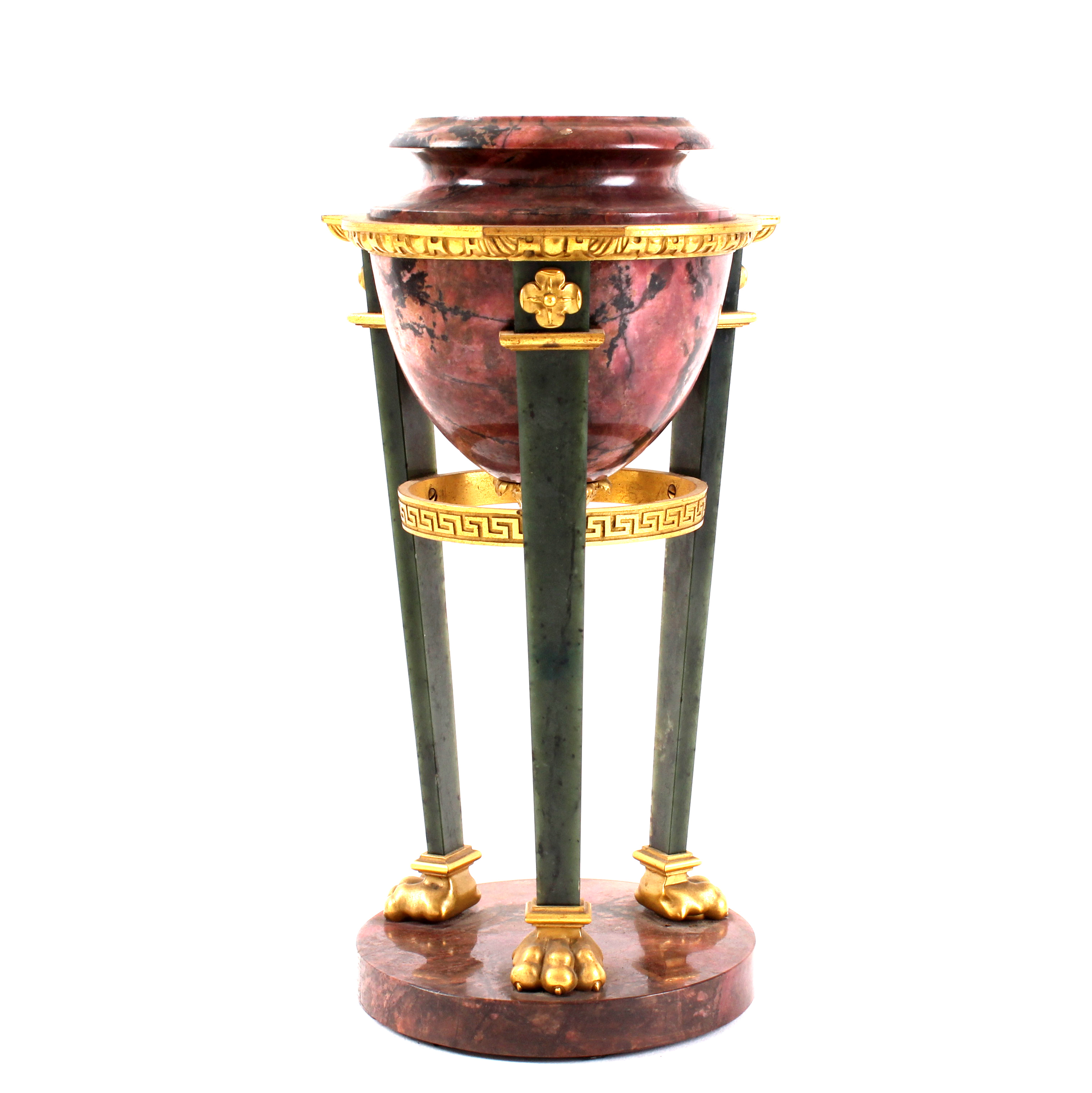 Antique Empire Marble and Gilt Bronze Urn