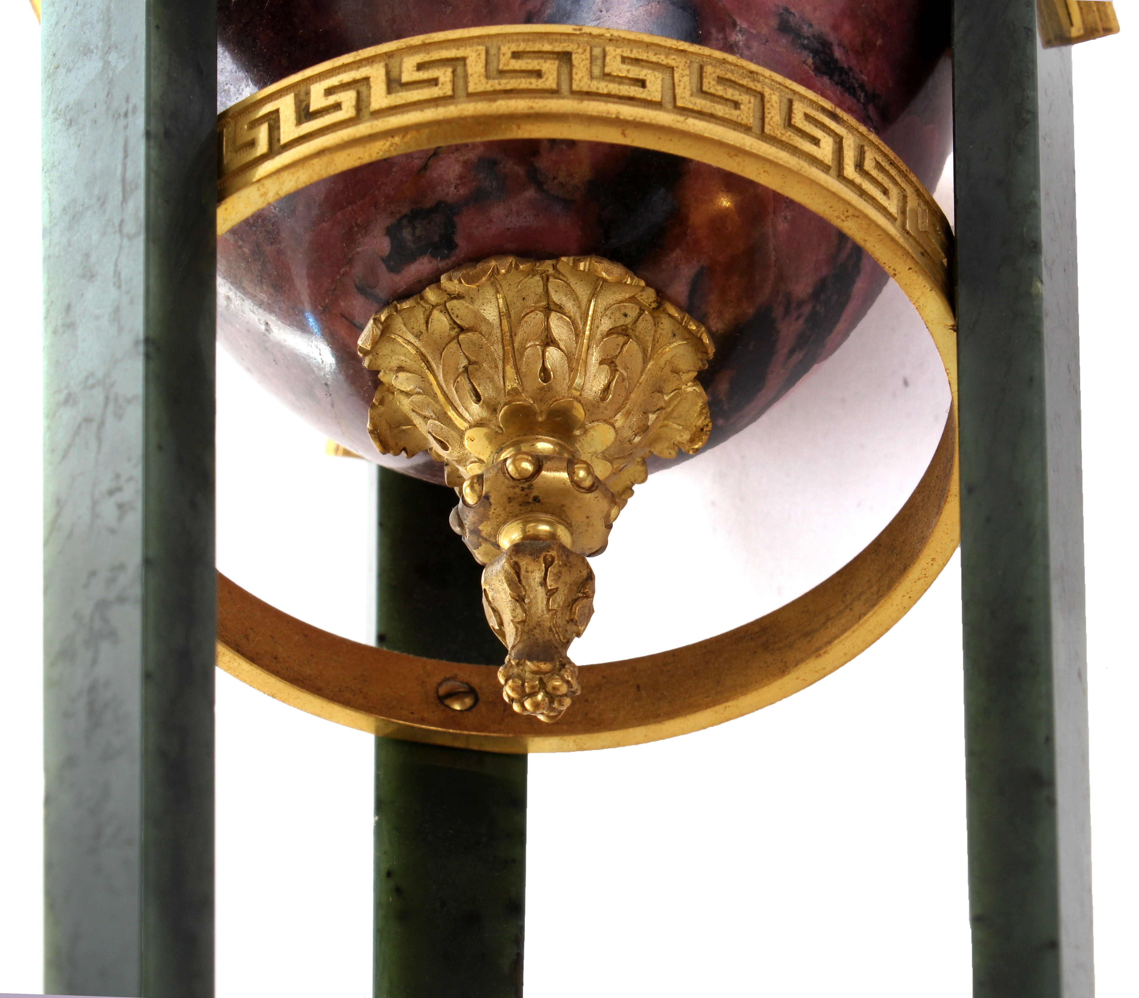 Antique Empire Marble and Gilt Bronze Urn