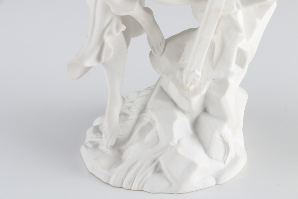 "Justice" 1987 Franklin Mint Bisque Porcelain Sculpture