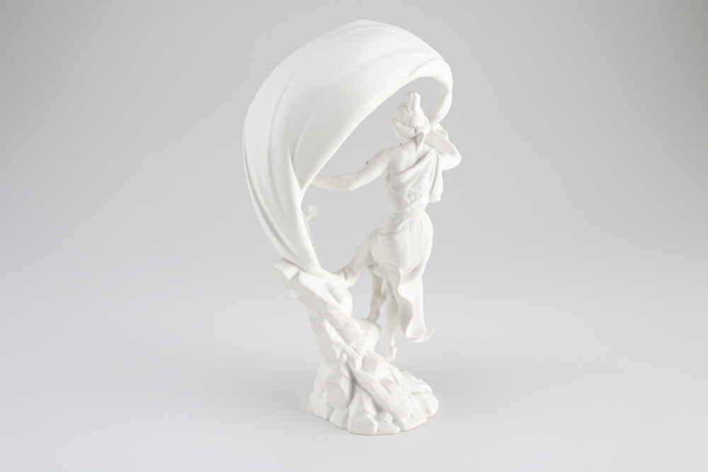 "Justice" 1987 Franklin Mint Bisque Porcelain Sculpture