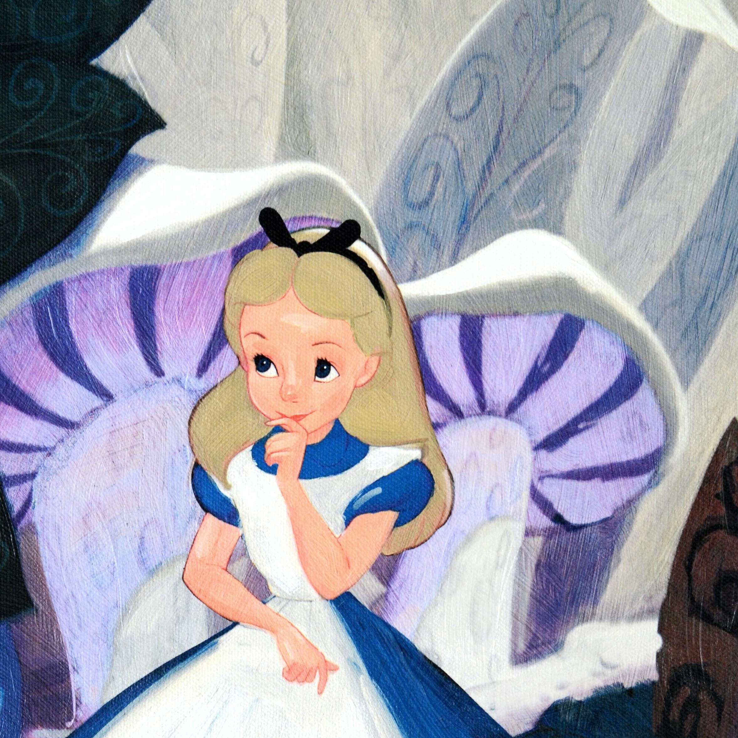 "Alice in Wonderland" Limited Edition Hand-Embellished Giclee on Canvas by Jim Salvati