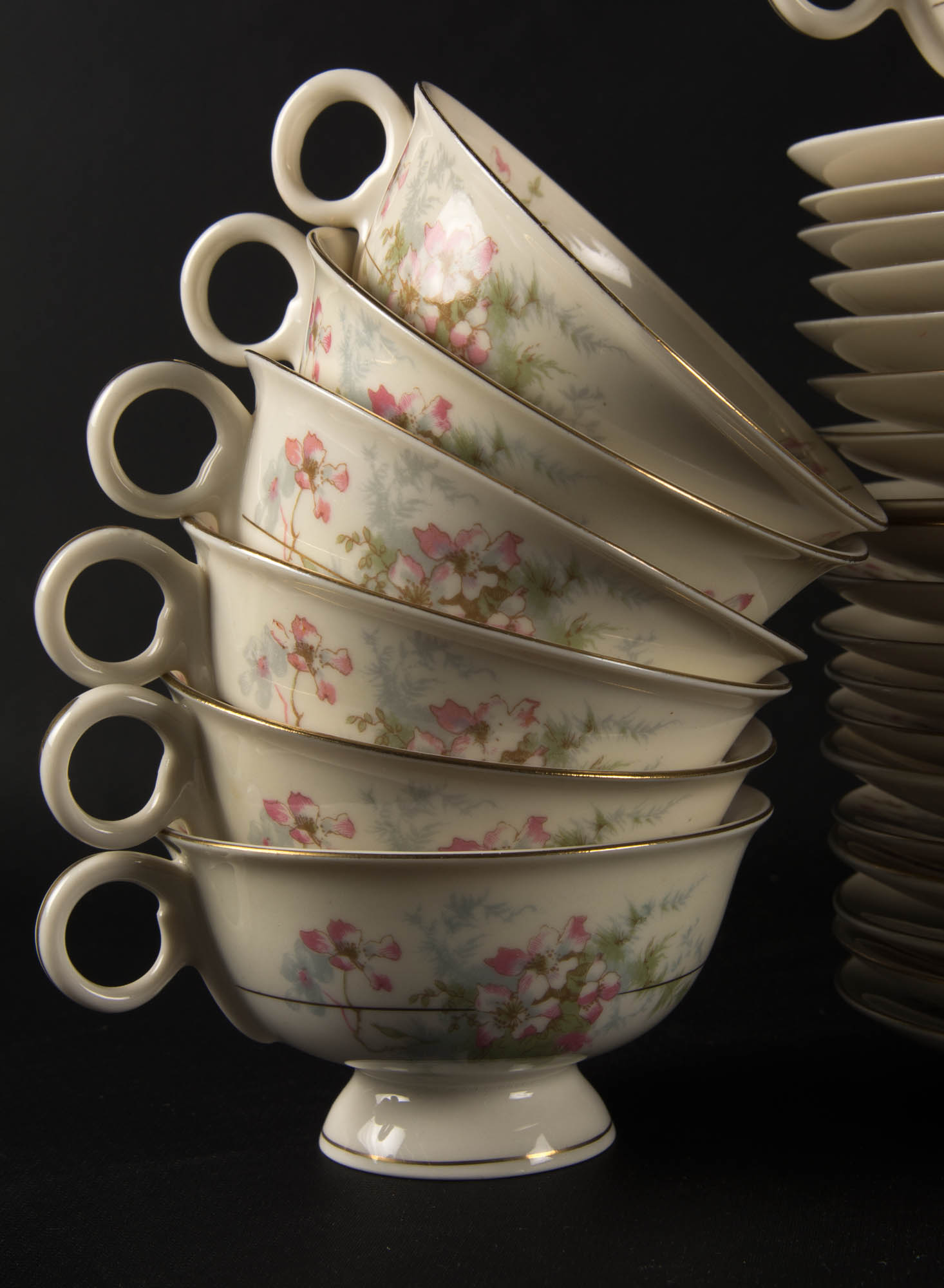 Haviland "Apple Blossom" Teacup Set