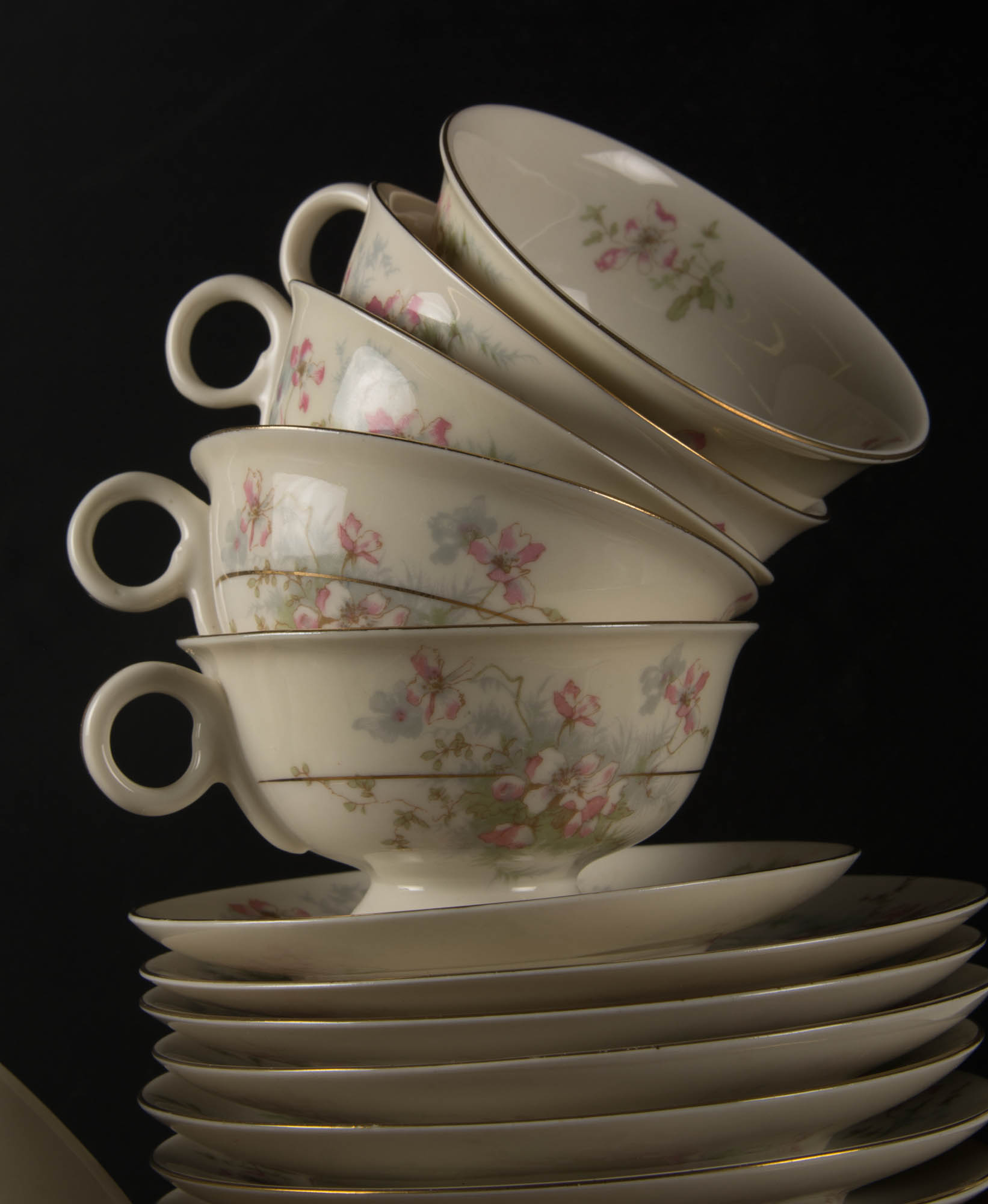 Haviland "Apple Blossom" Teacup Set