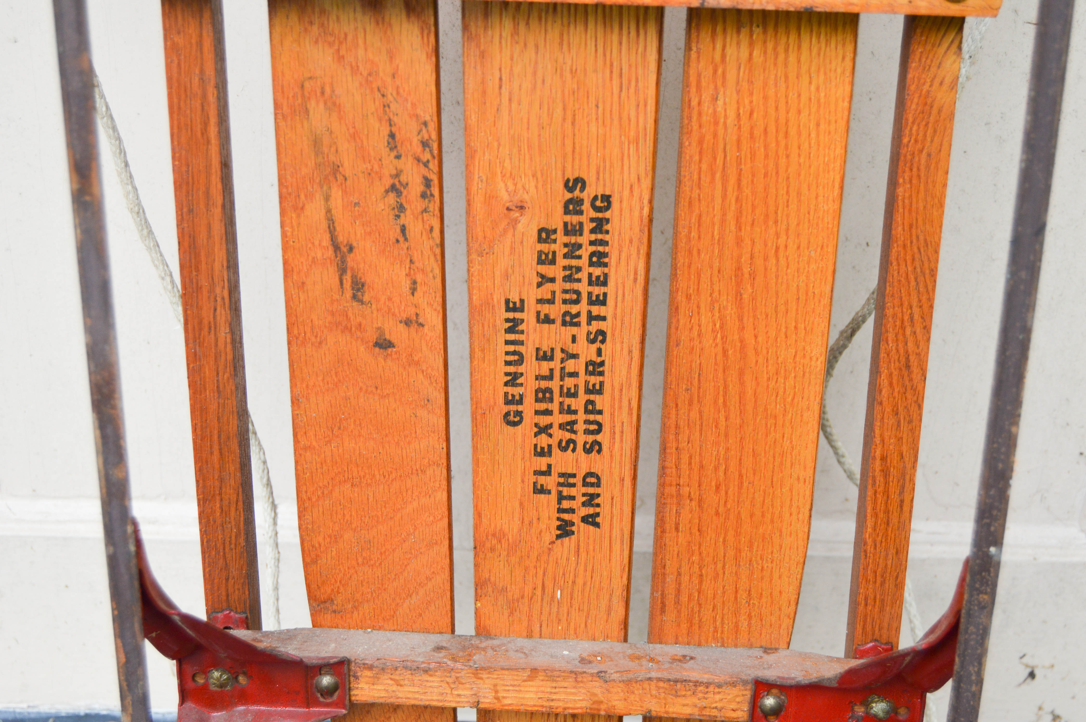 Vintage Radio Flyer Wagon, Flexible Flyer Model 51J Sled, Roadmaster Tricycle and Red Bouncy Horse