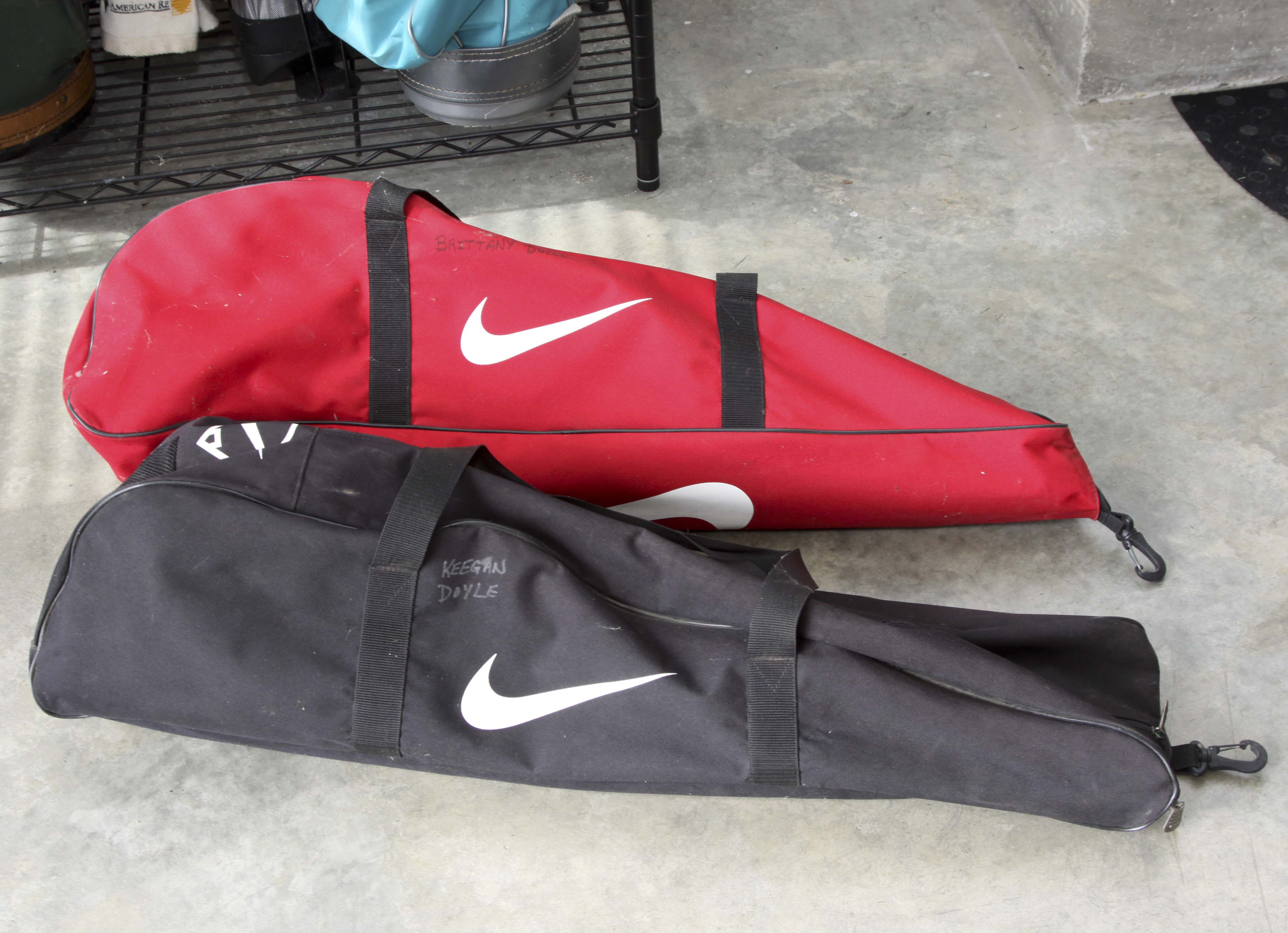 Golf Clubs and Sporting Goods with Storage Rack