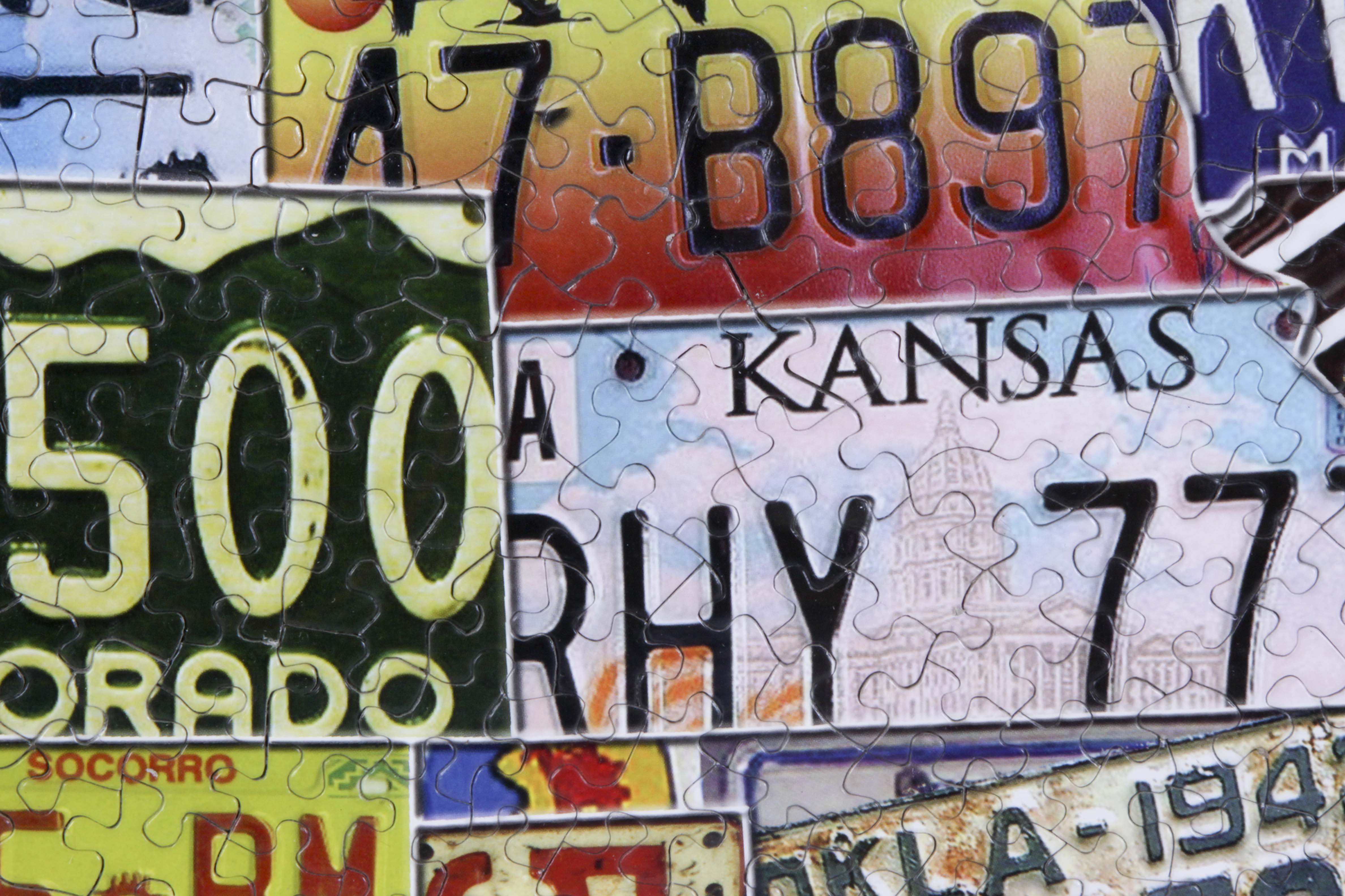 Framed America-Shaped Puzzle and Wall Decor