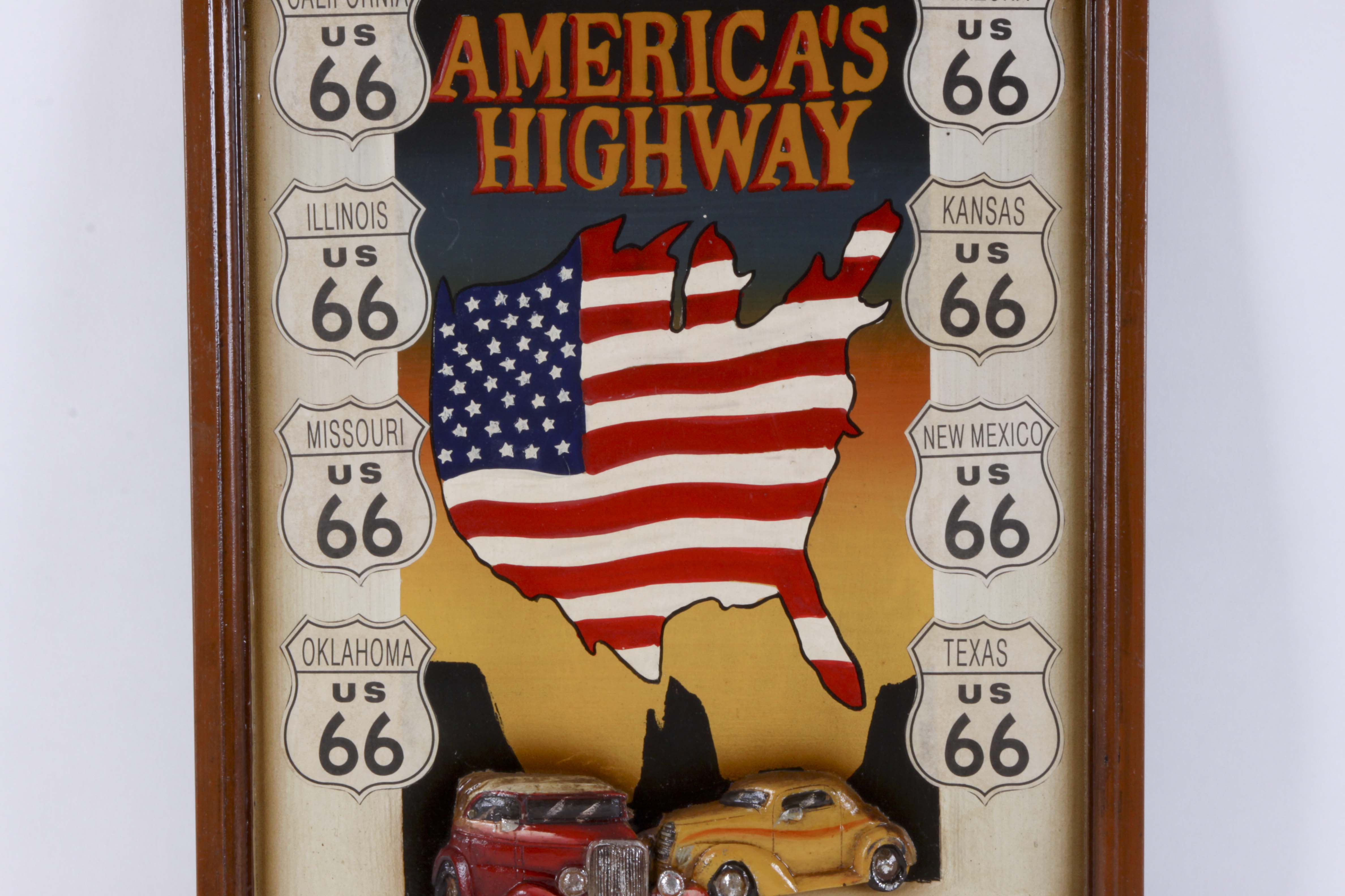Framed America-Shaped Puzzle and Wall Decor