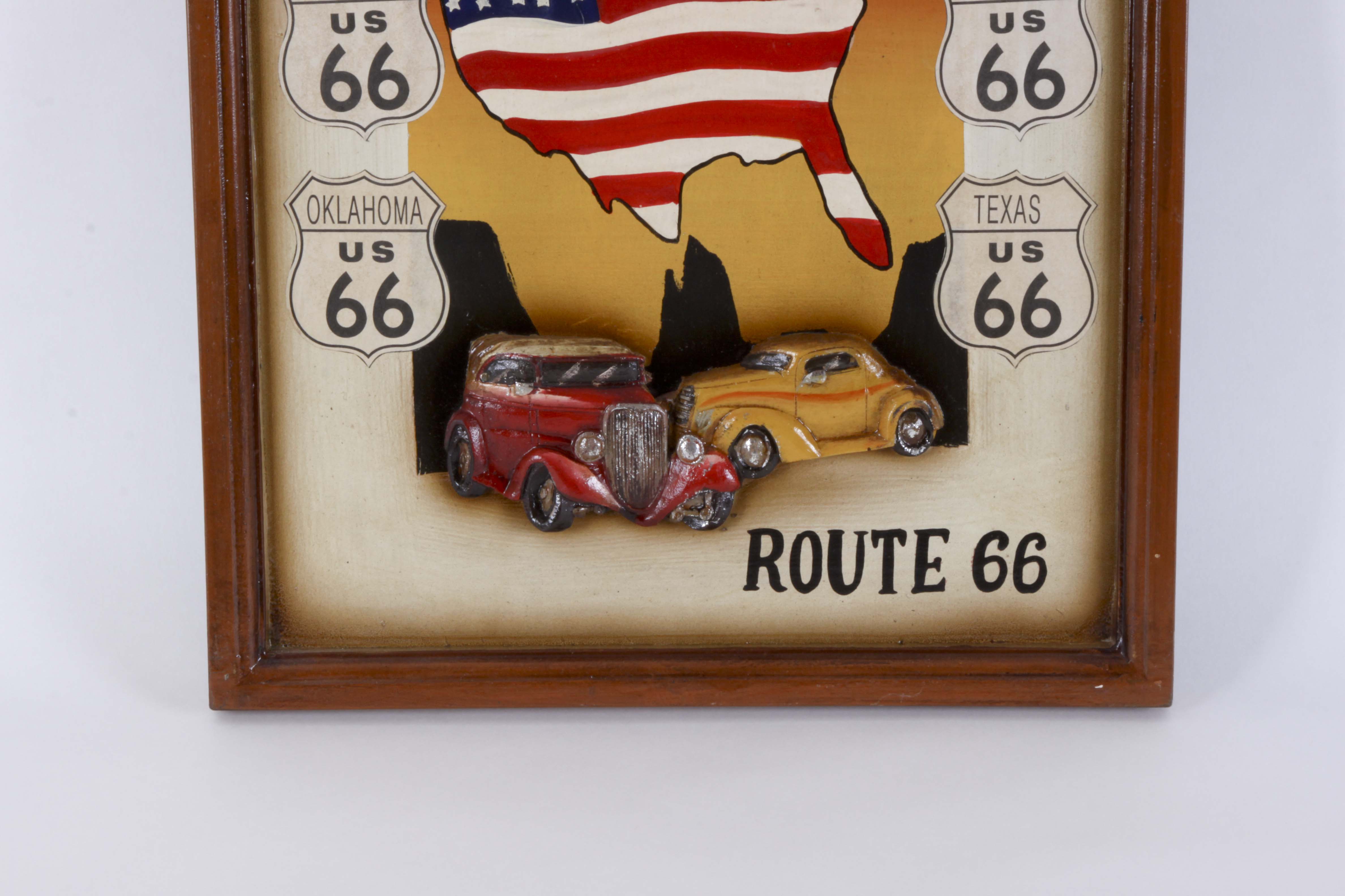 Framed America-Shaped Puzzle and Wall Decor