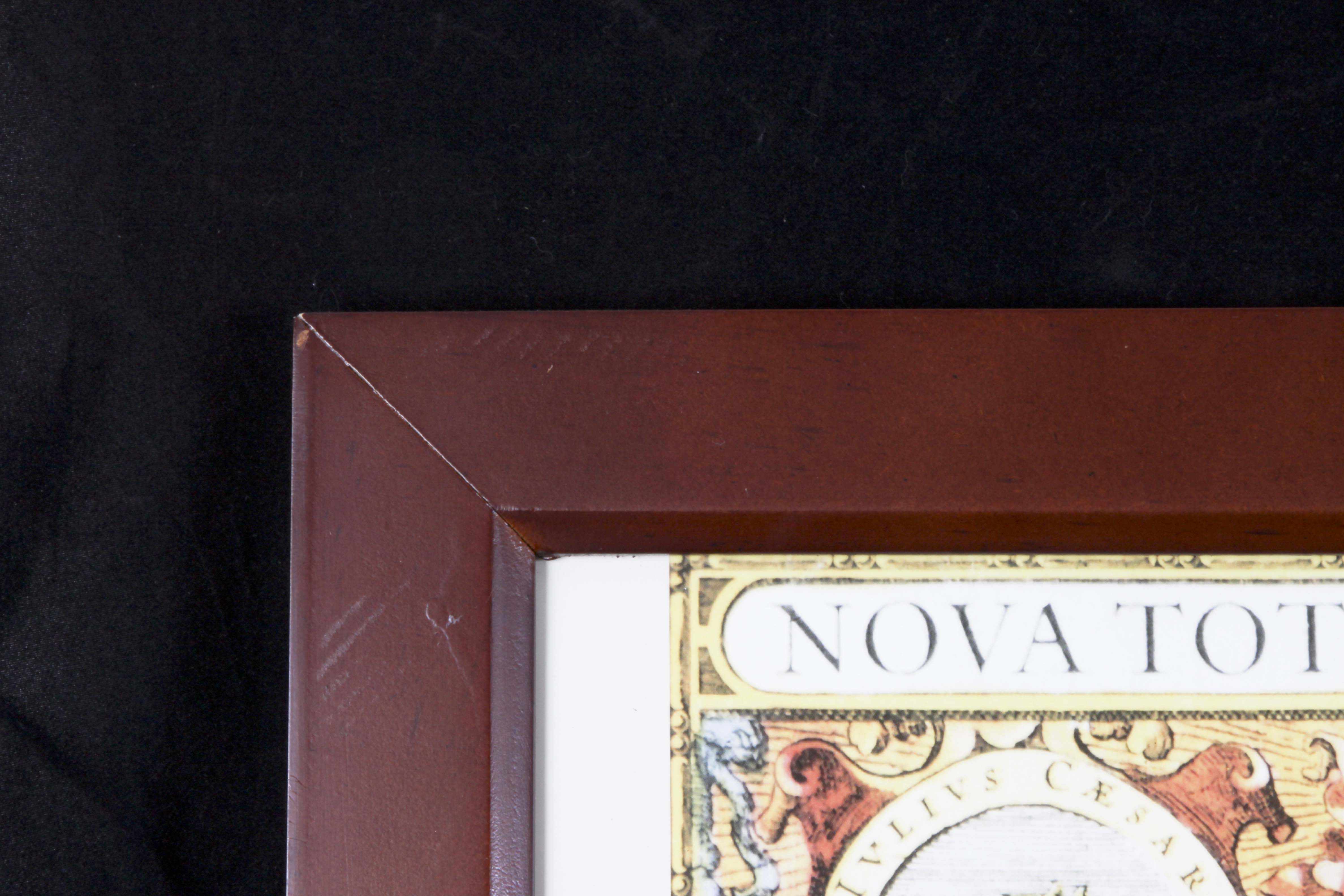 Framed Poster Print of an Antique Style Map