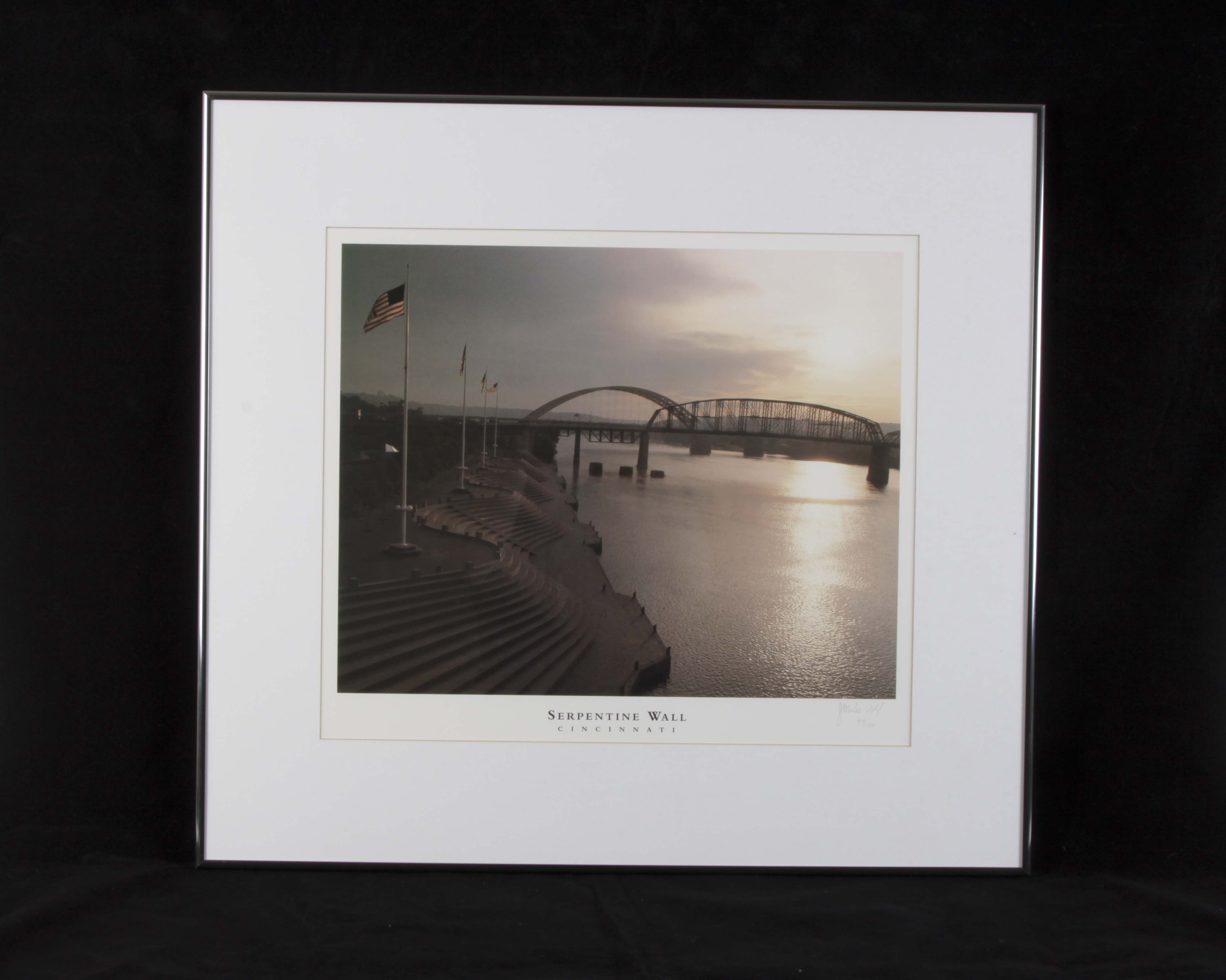 Signed and Numbered J. Miles Wolf "Serpentine Wall" Litho Print