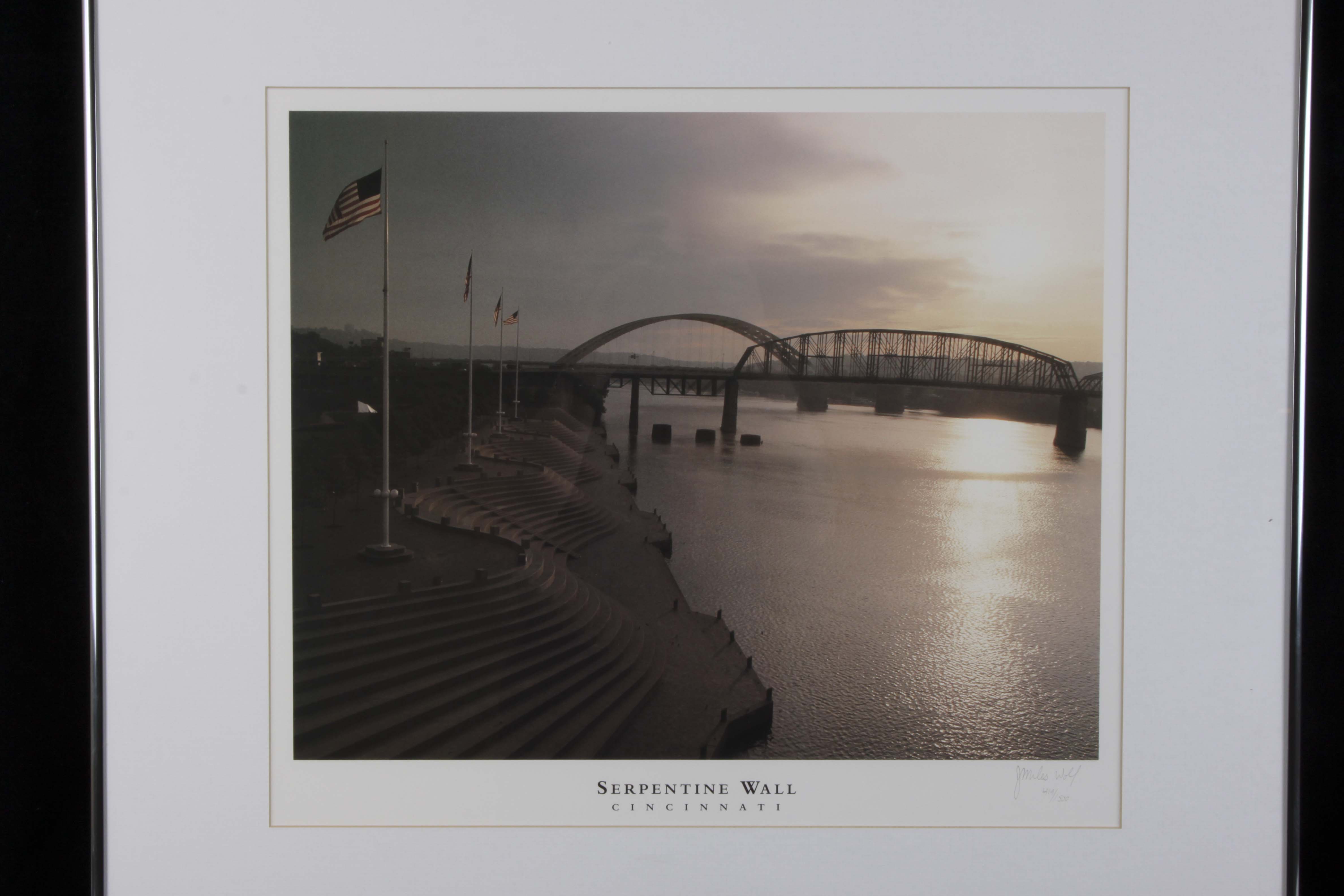 Signed and Numbered J. Miles Wolf "Serpentine Wall" Litho Print