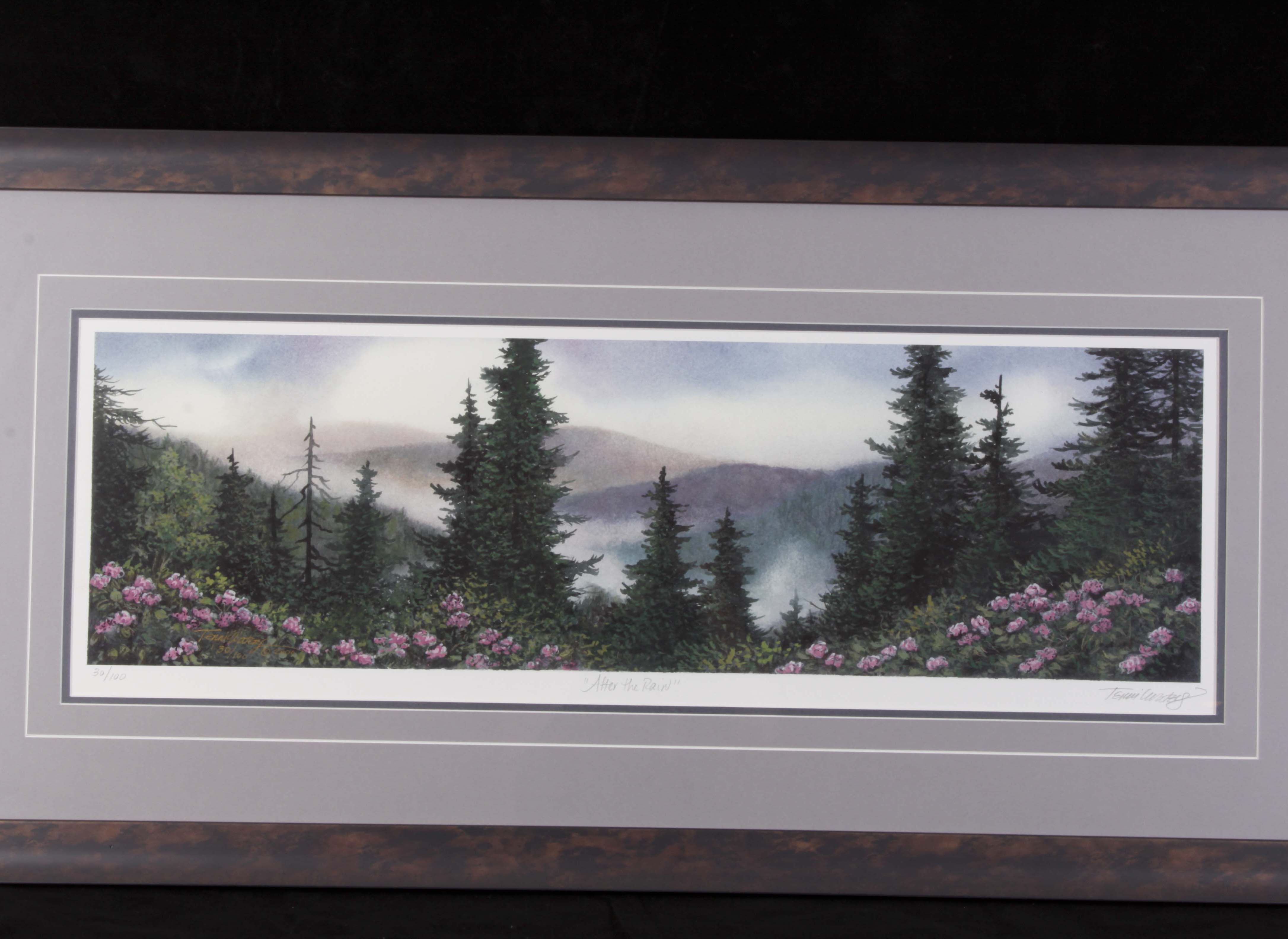 Terri Waters Signed/Numbered "After The Rain" Offset Lithograph