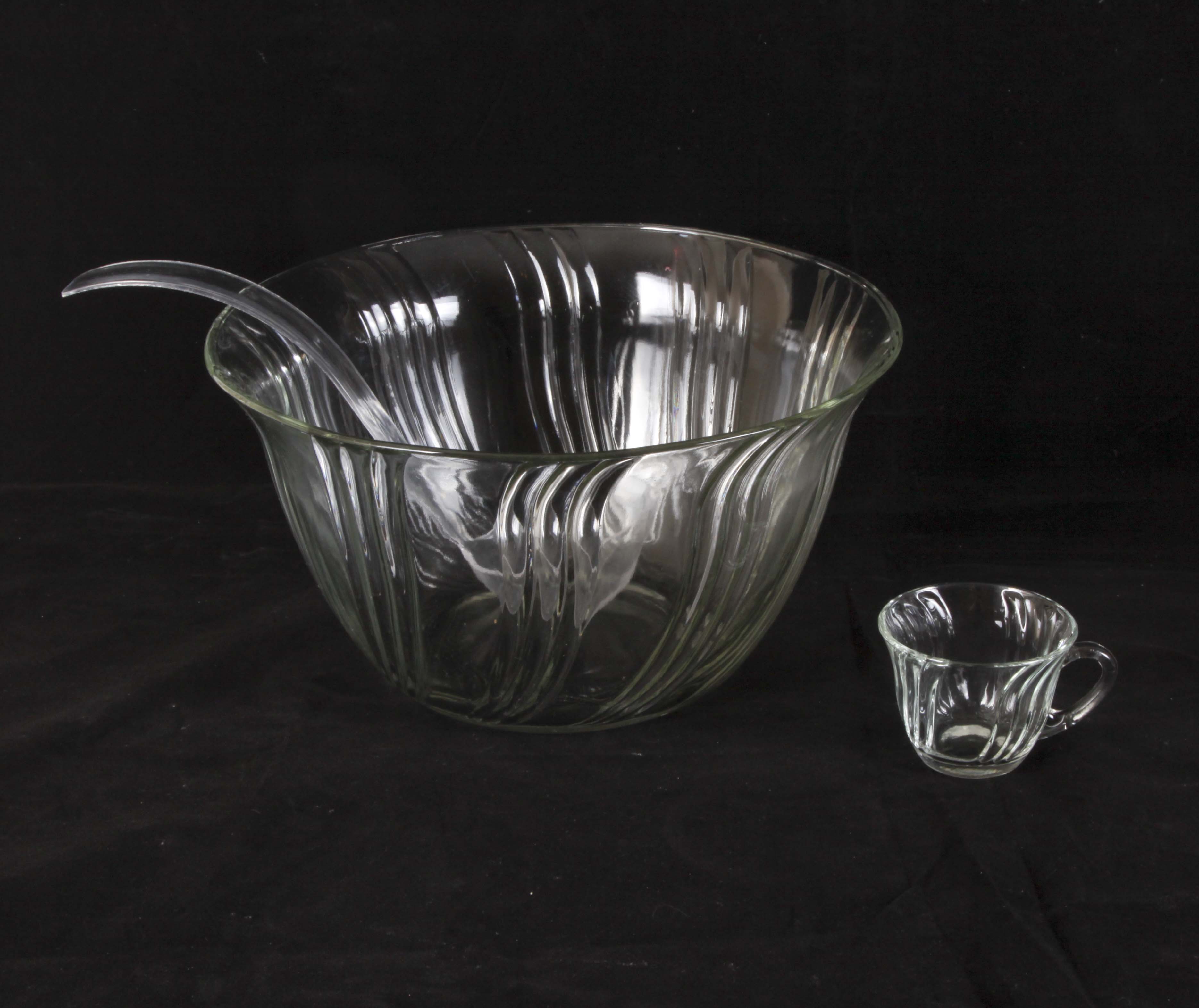 Clear Glass Punchbowl Set, Cake Stand, Stemware and More