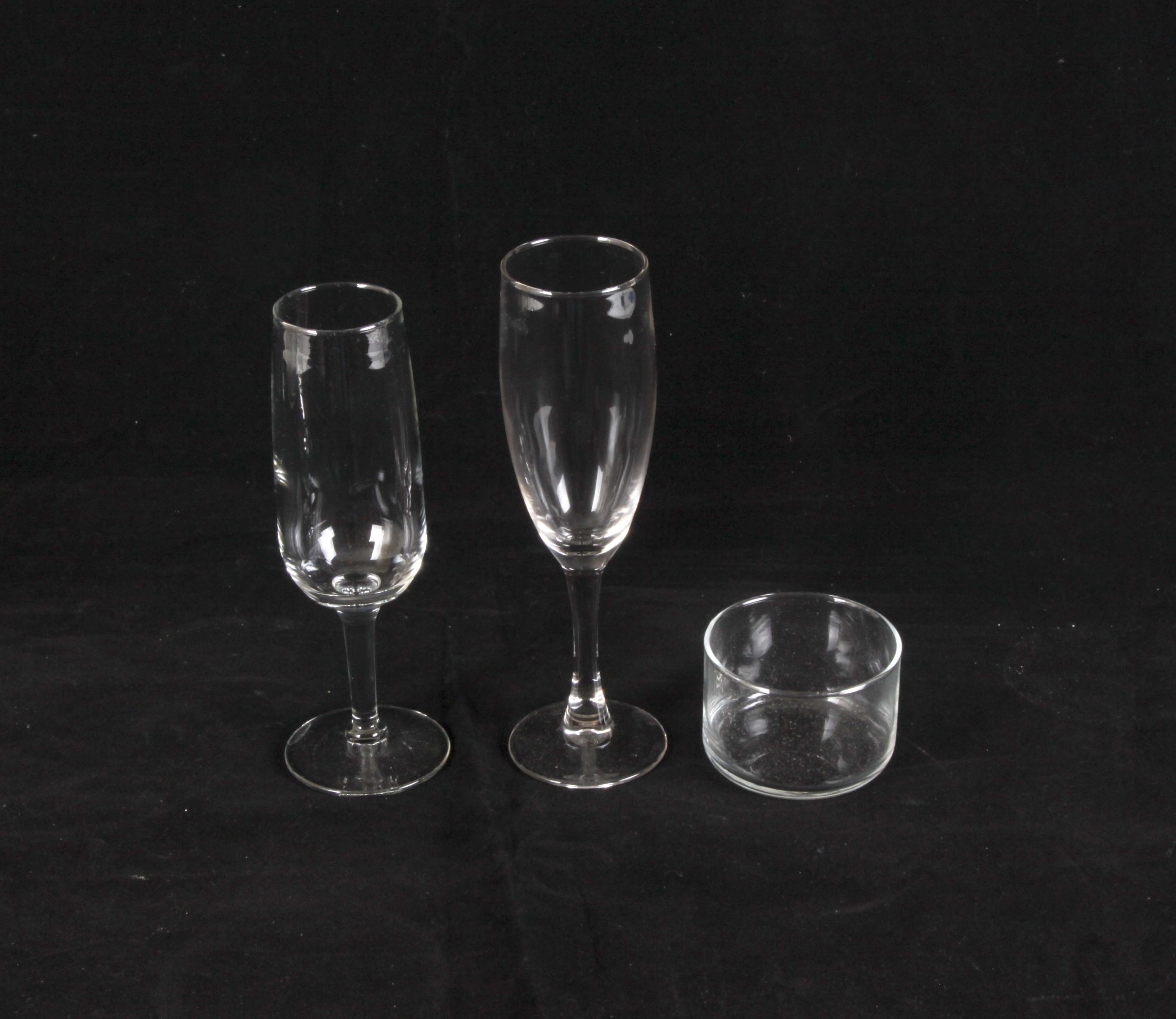 Clear Glass Punchbowl Set, Cake Stand, Stemware and More