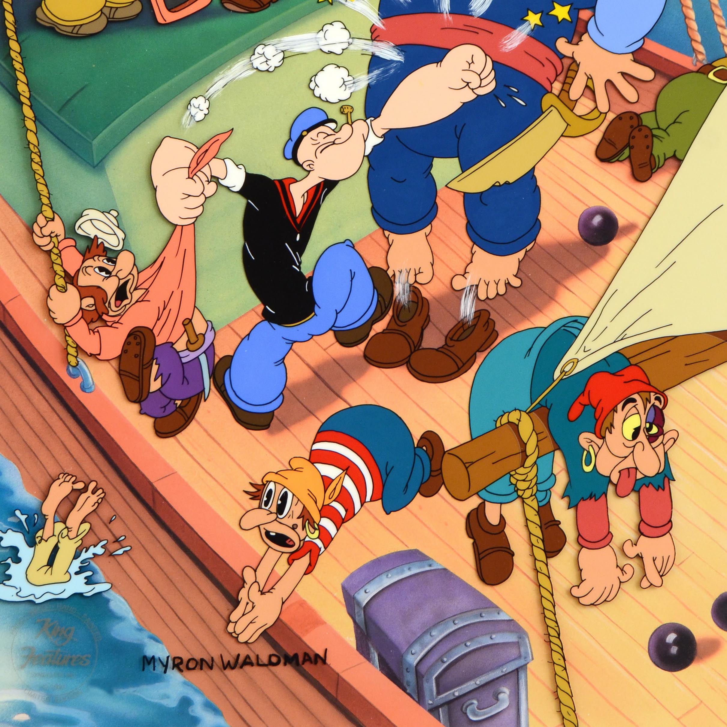 Myron Waldman "Mutiny" Limited Edition Hand Painted Animation Cel