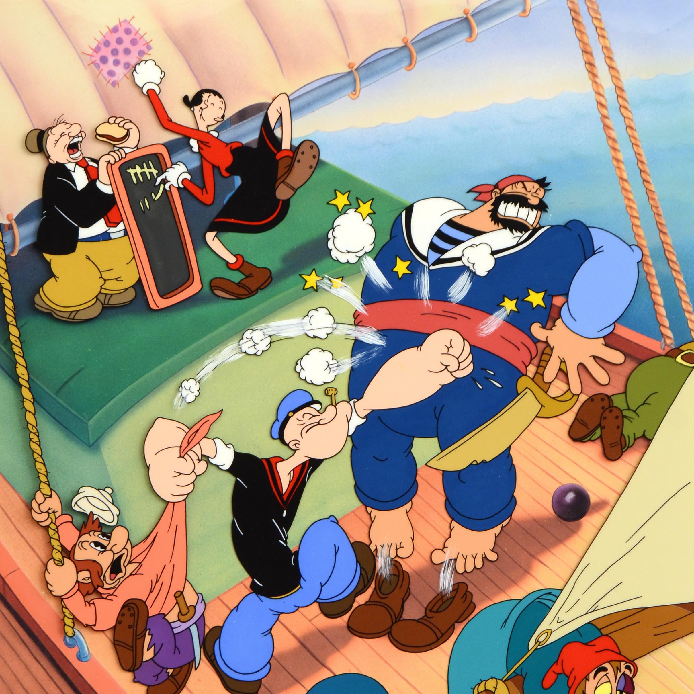 Myron Waldman "Mutiny" Limited Edition Hand Painted Animation Cel