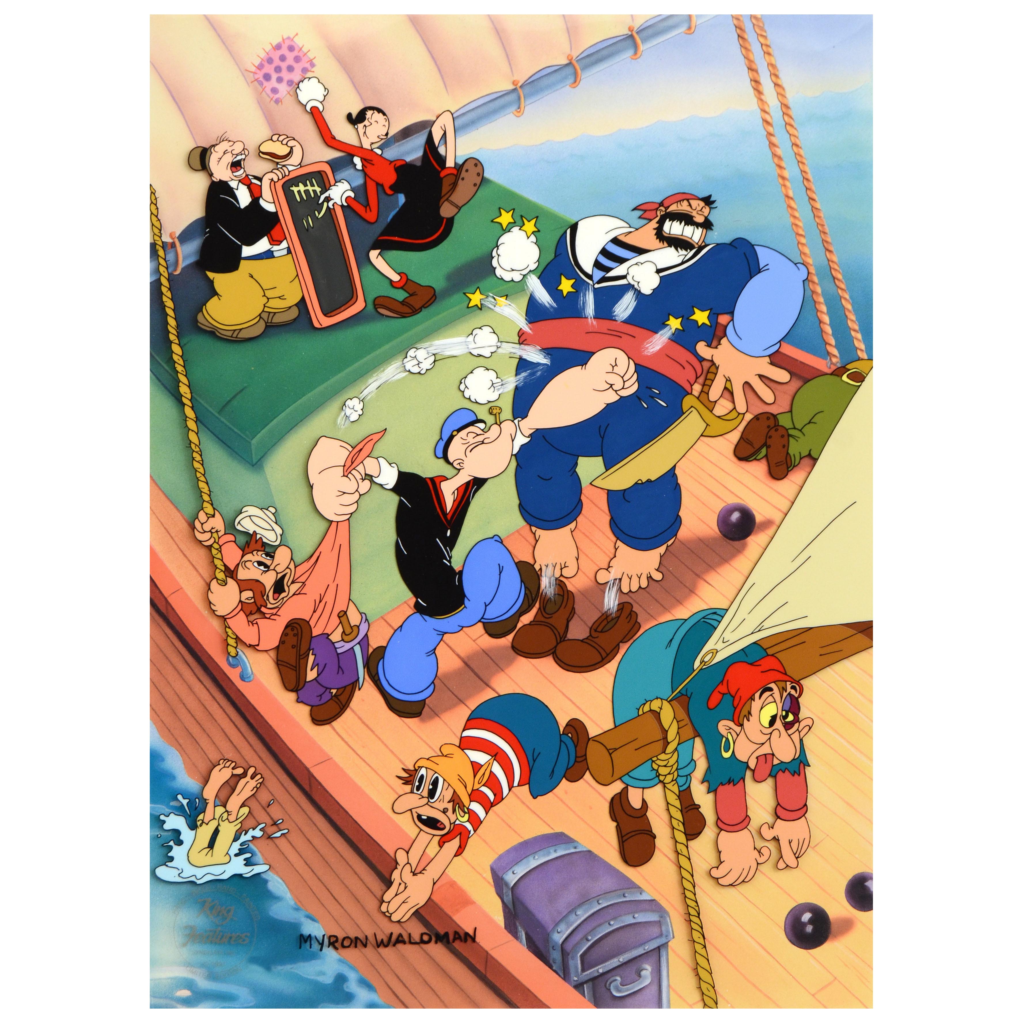 Myron Waldman "Mutiny" Limited Edition Hand Painted Animation Cel