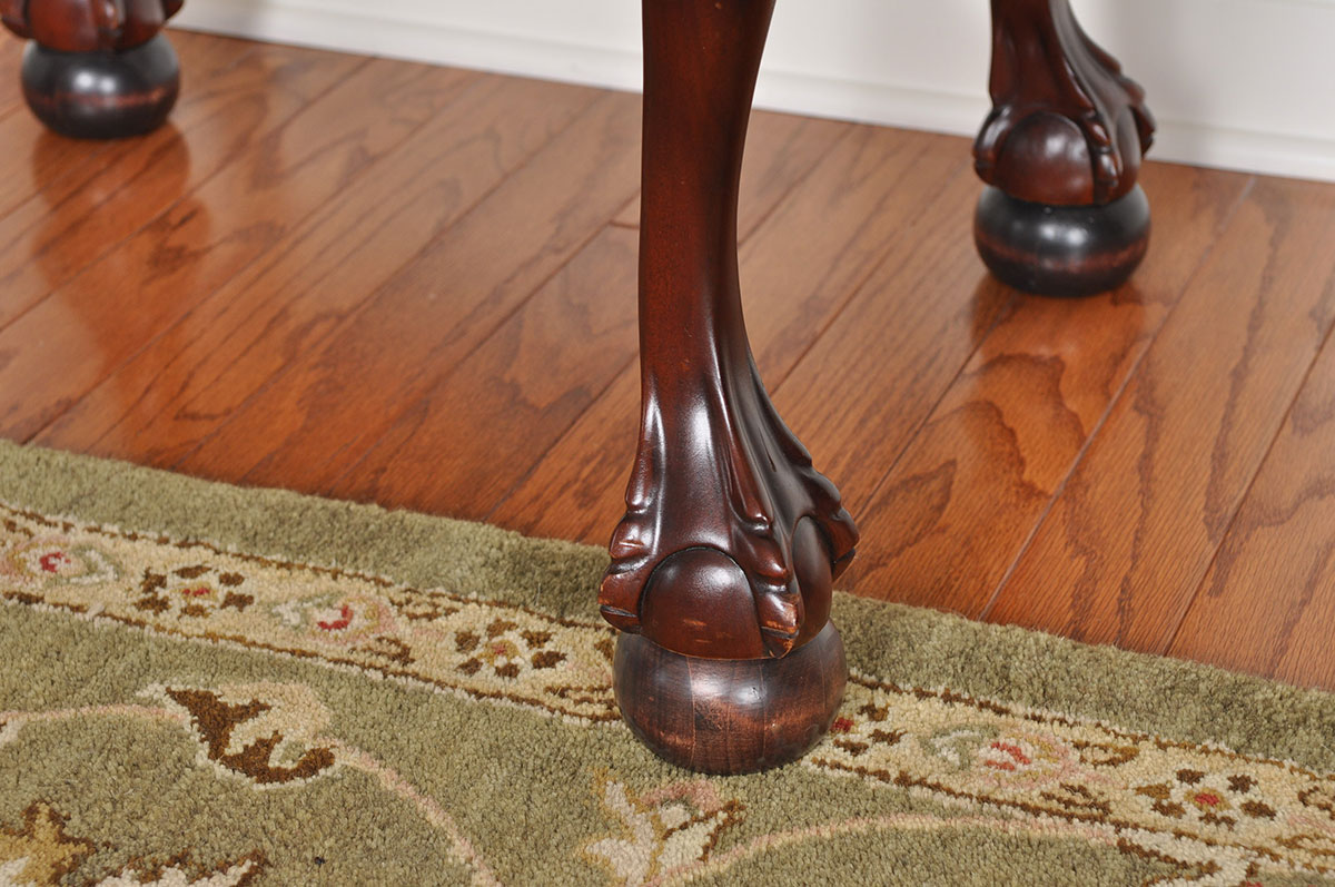 Victorian Style Carved Wood End Table