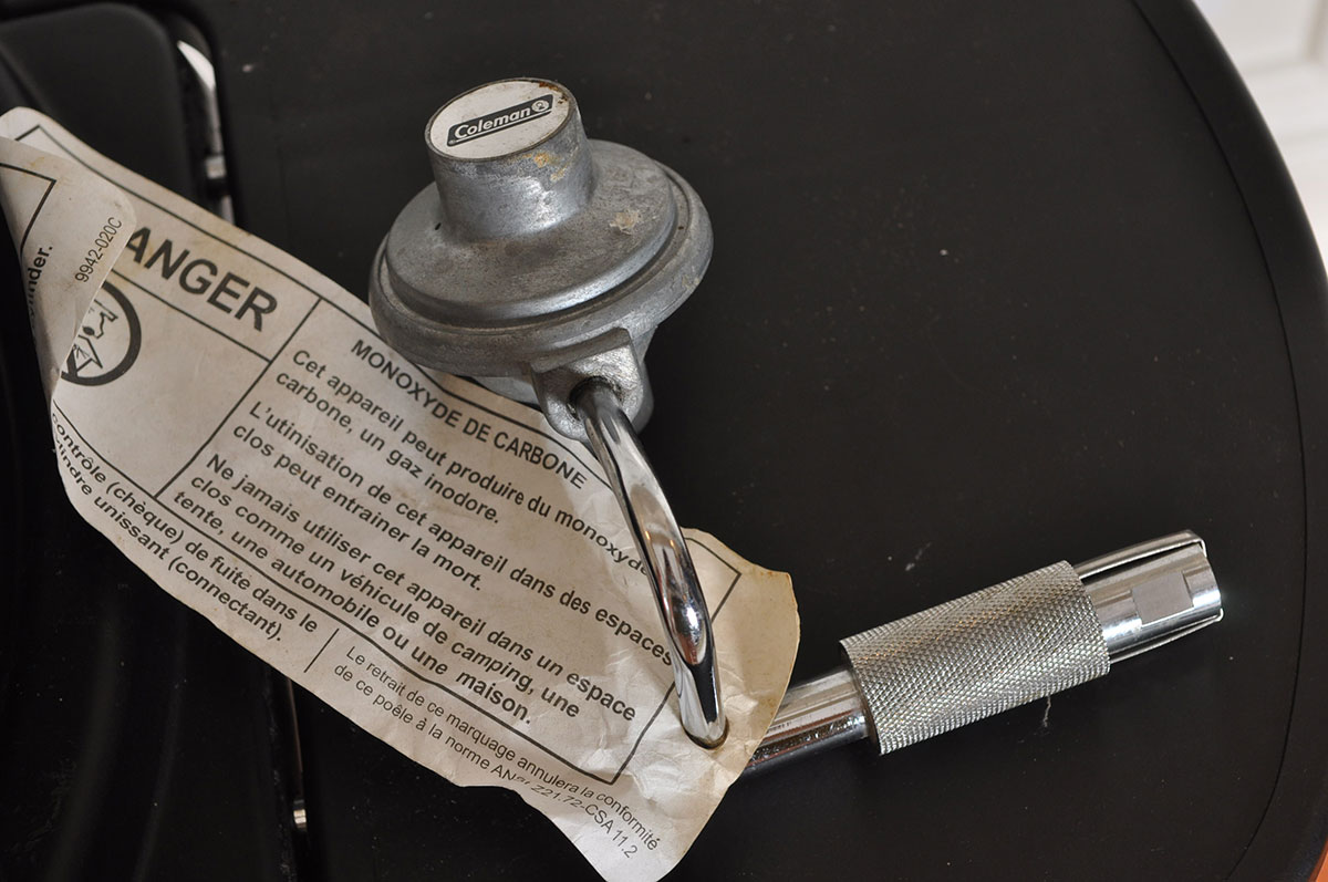 Coleman "Road Trip" Propane Grill with Folding Stand and Wheeled Carrying Case