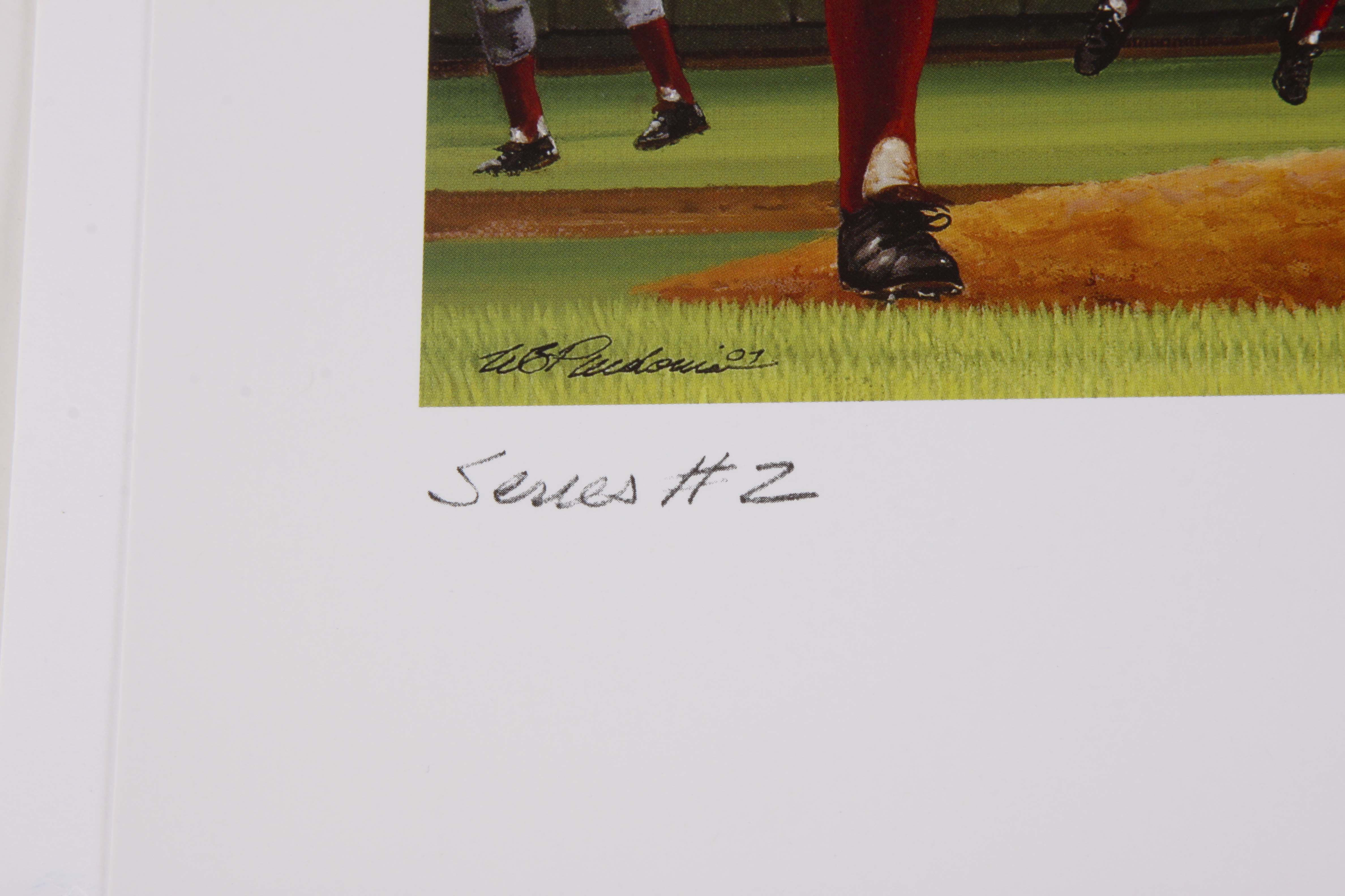 Four Signed Cincinnati Reds 'Classic Moments' Unframed Prints