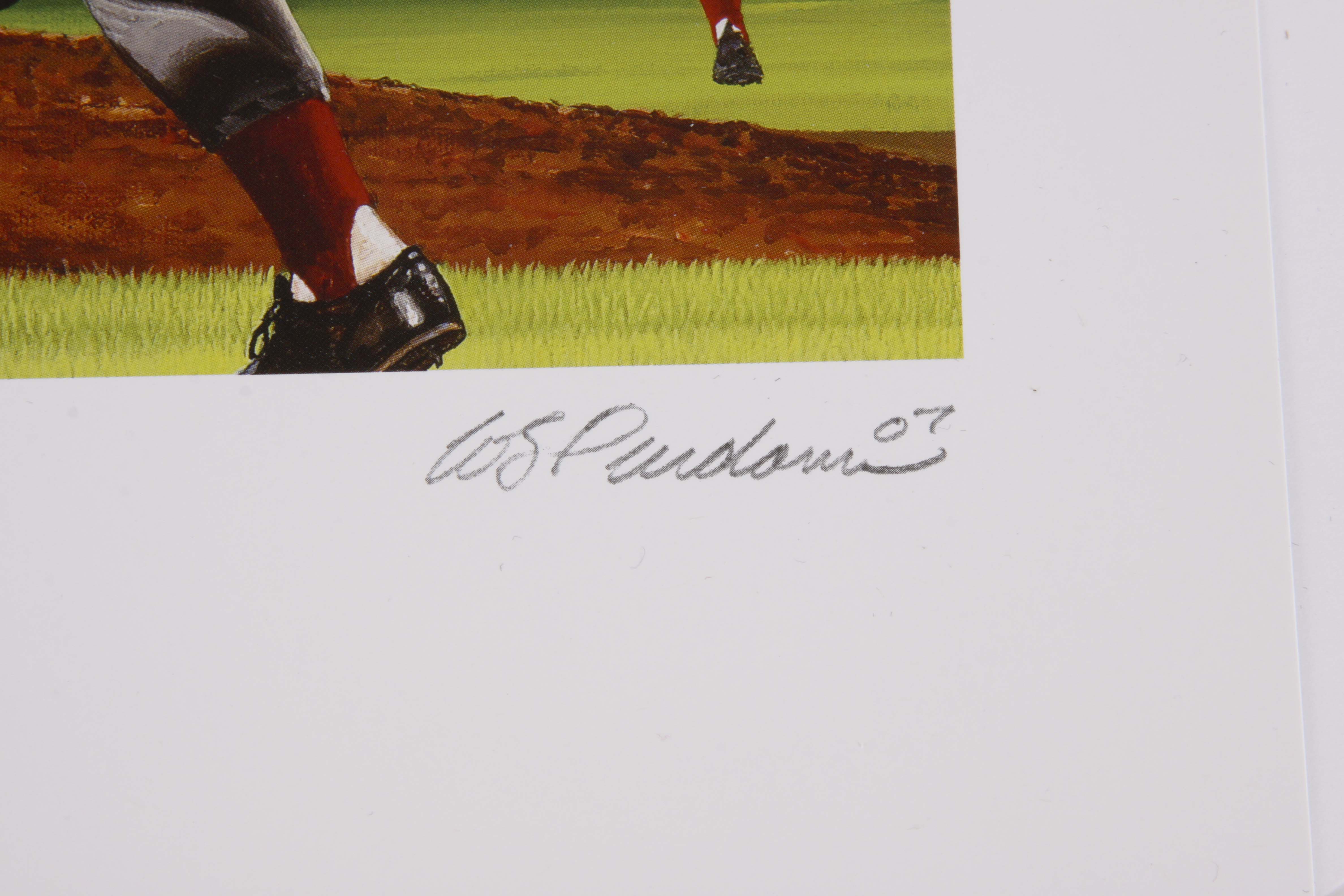 Four Signed Cincinnati Reds 'Classic Moments' Unframed Prints