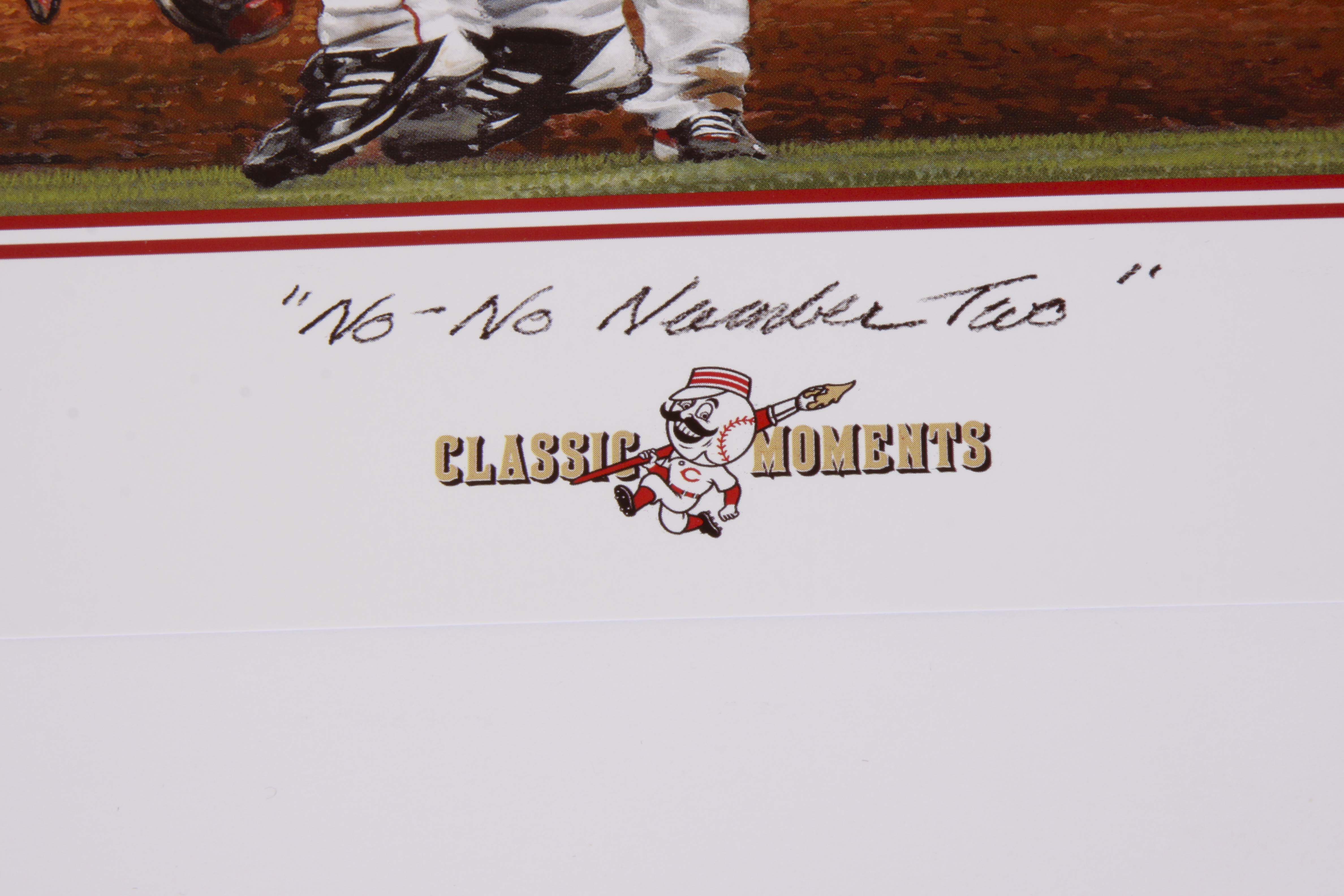 Four Signed Cincinnati Reds 'Classic Moments' Unframed Prints