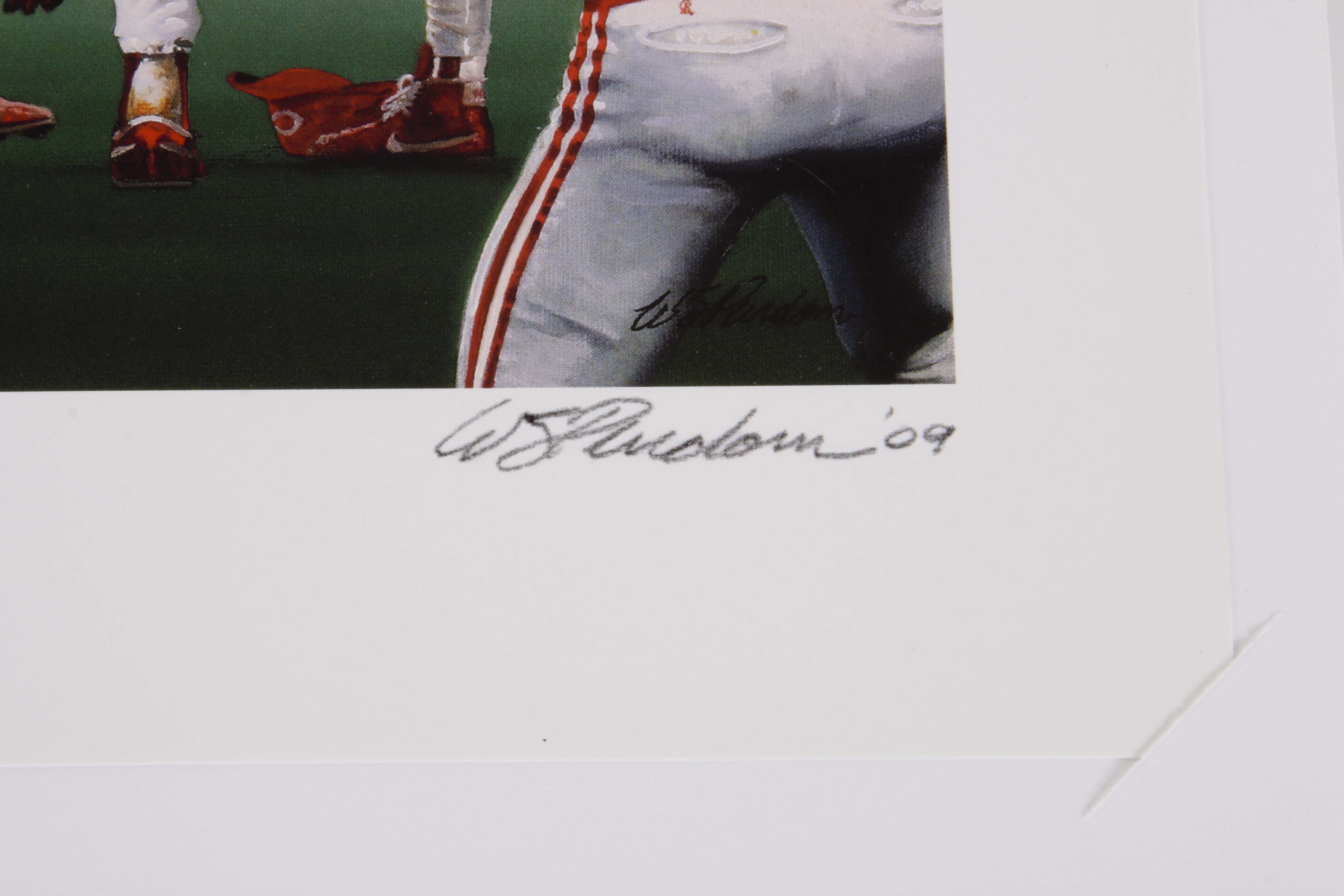 Four Signed Cincinnati Reds 'Classic Moments' Unframed Prints