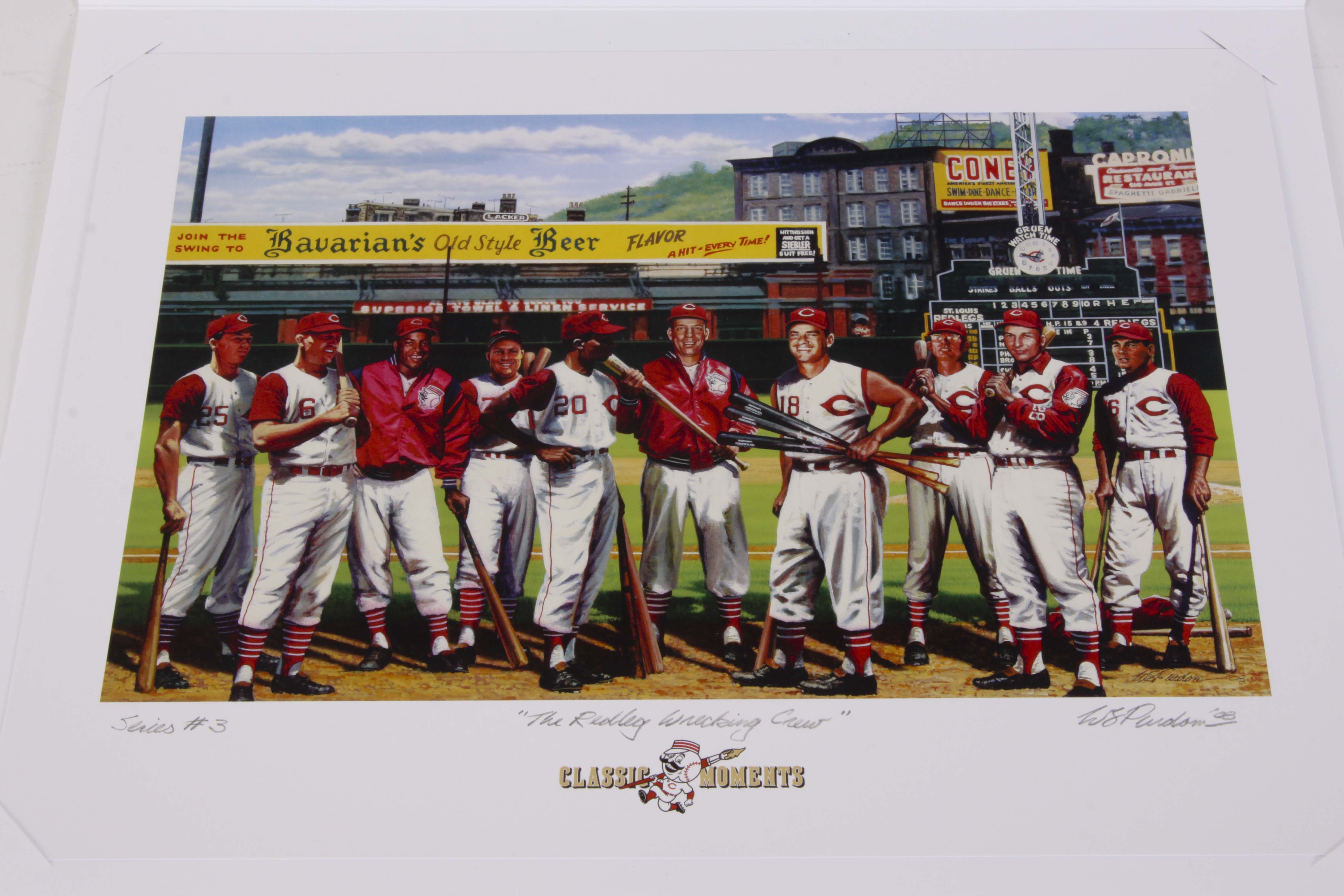 Sparky Anderson Signed Photograph with COA and 'Classic Moments' Lithograph