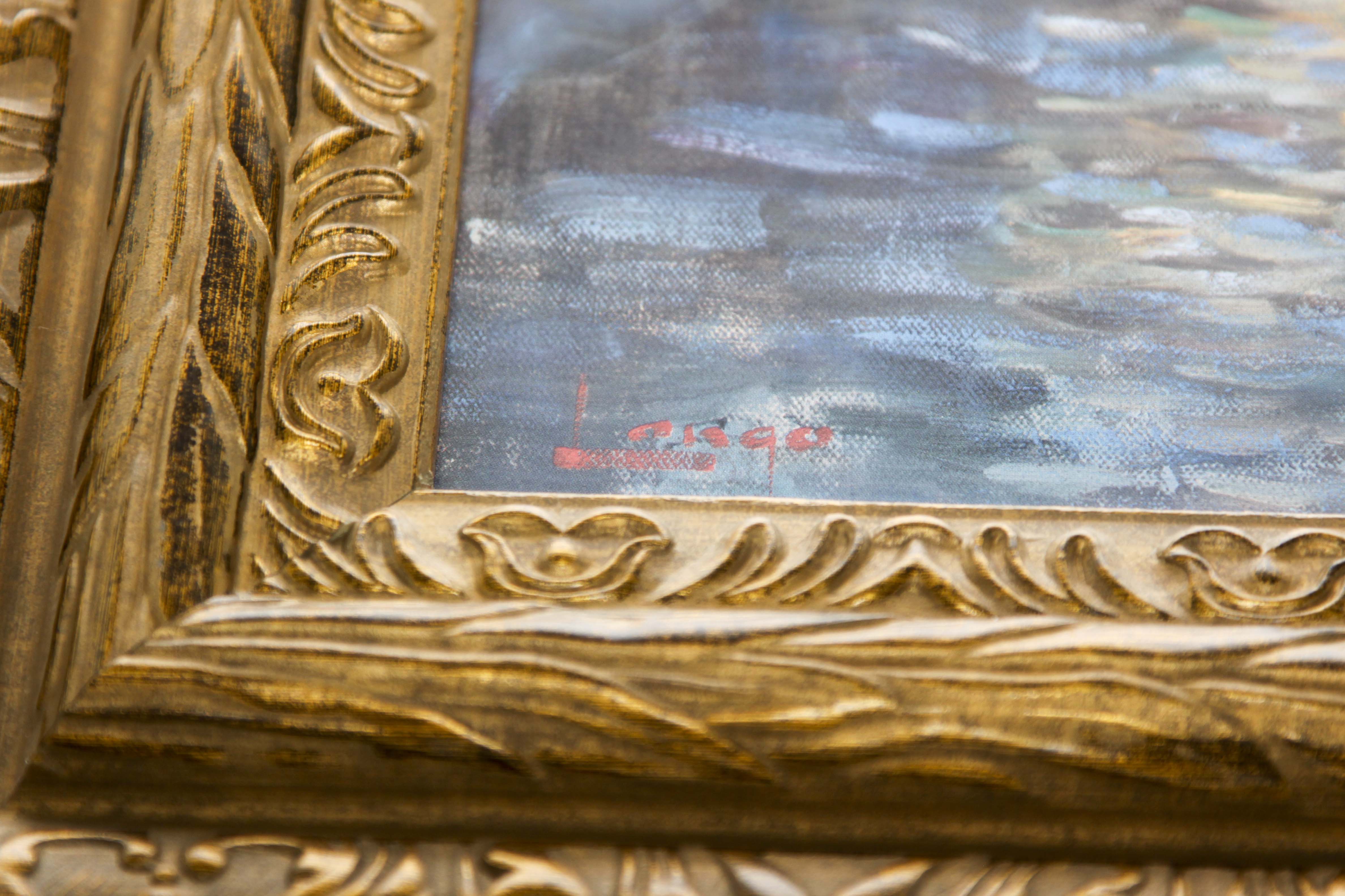 Framed Michael Longo 'Canal Reflections' Decorator's Print