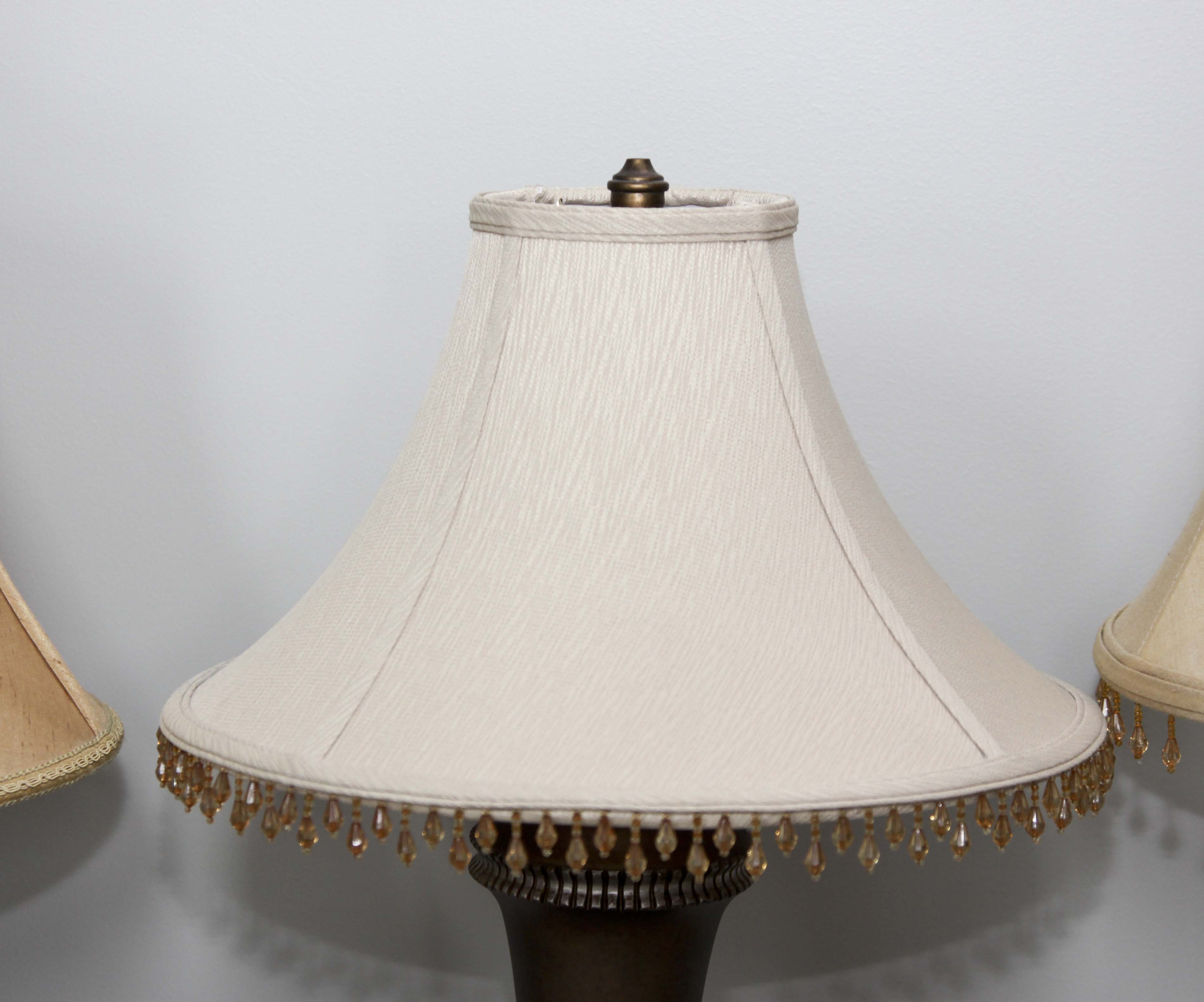 Four Accent Lamps with Neutral Shades