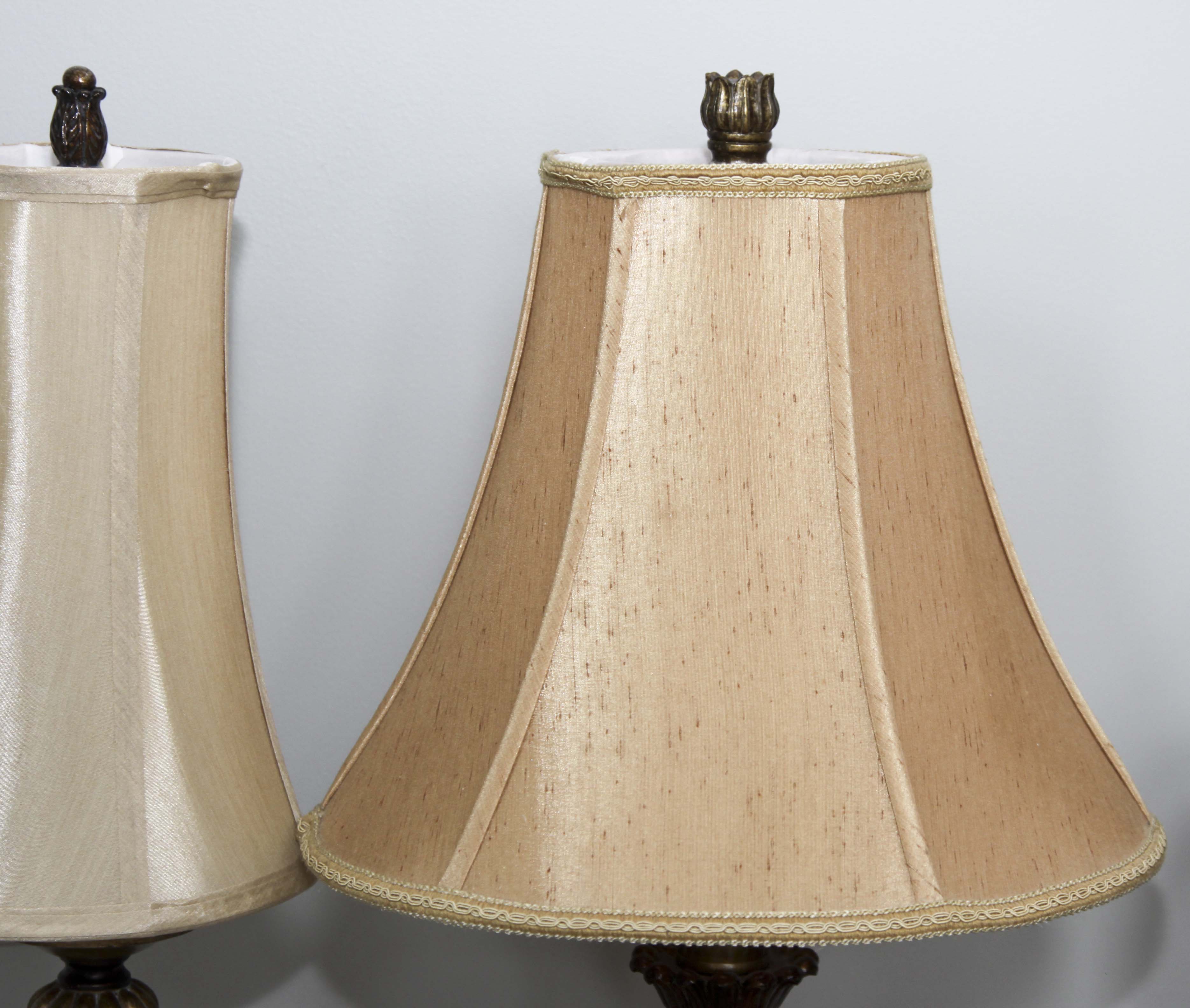 Four Accent Lamps with Neutral Shades