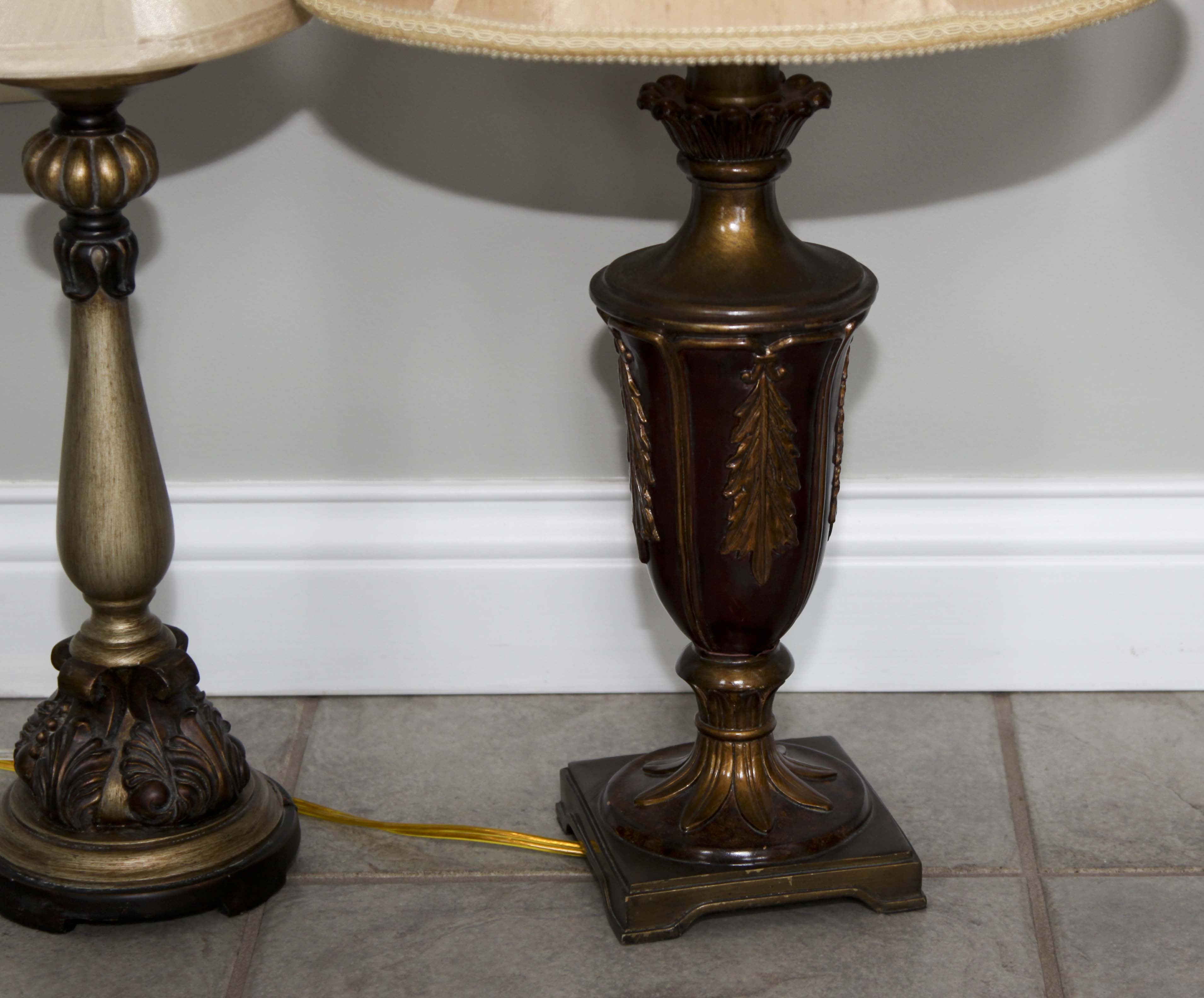 Four Accent Lamps with Neutral Shades