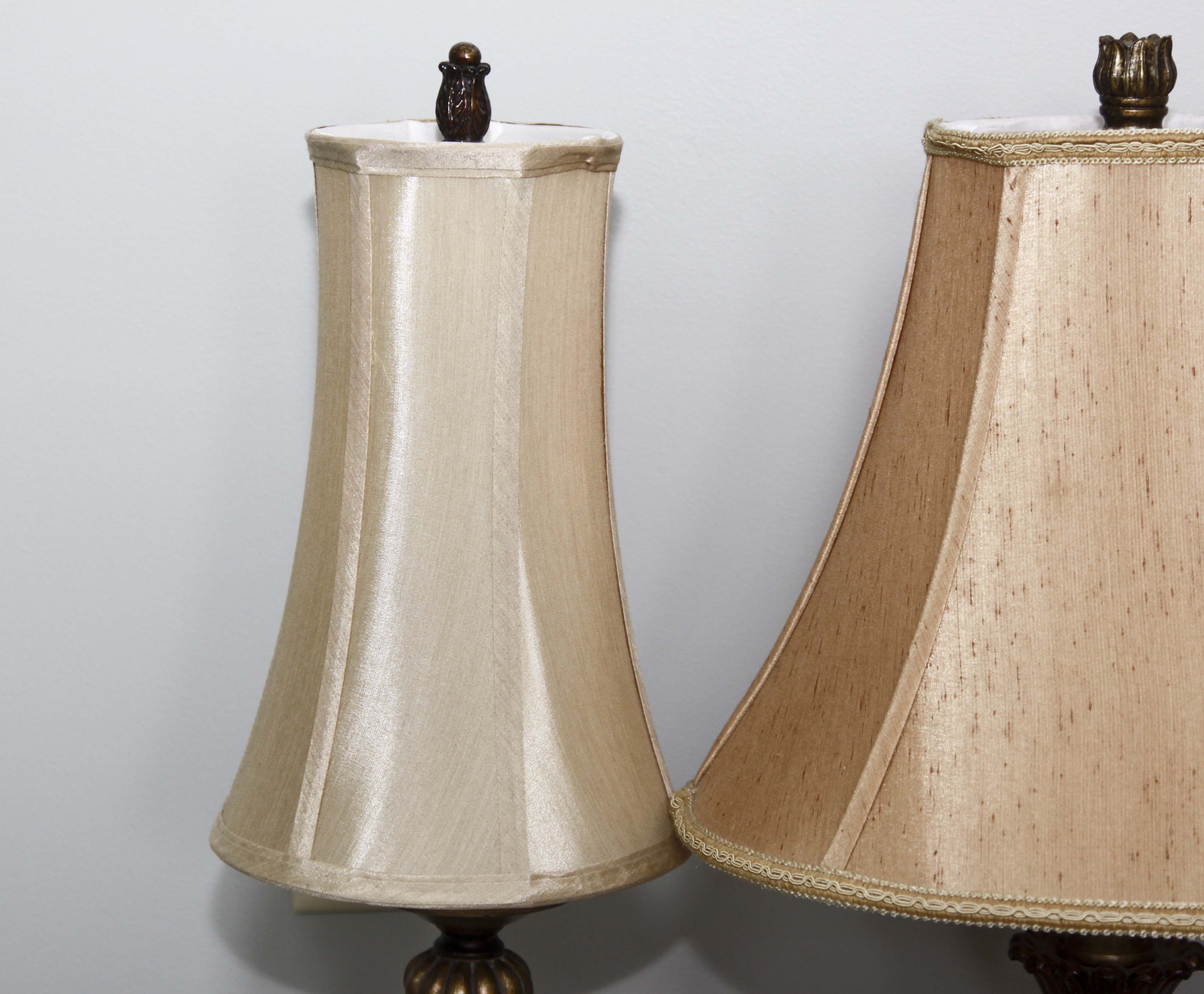 Four Accent Lamps with Neutral Shades