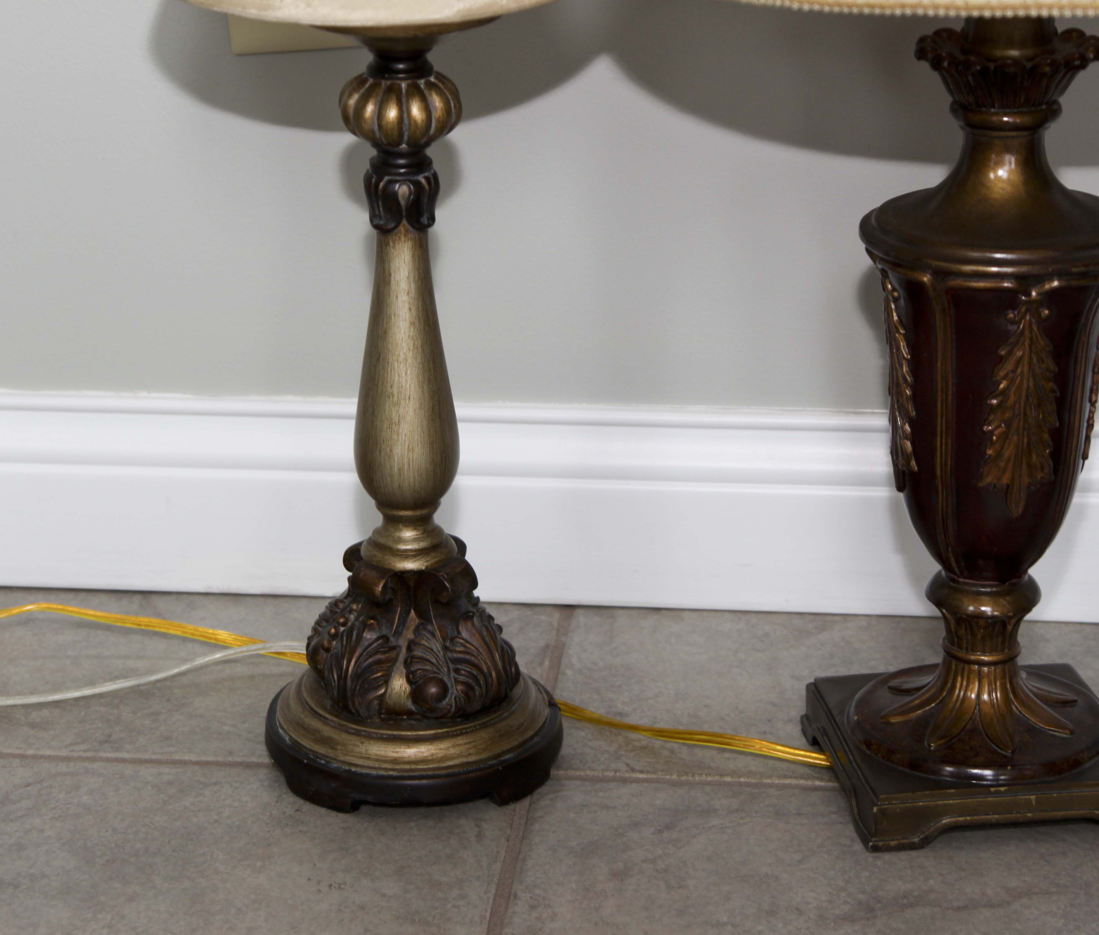 Four Accent Lamps with Neutral Shades