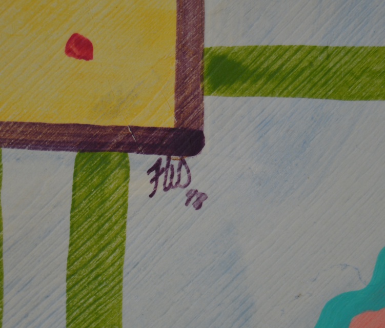 Hand Painted Wooden Side Table