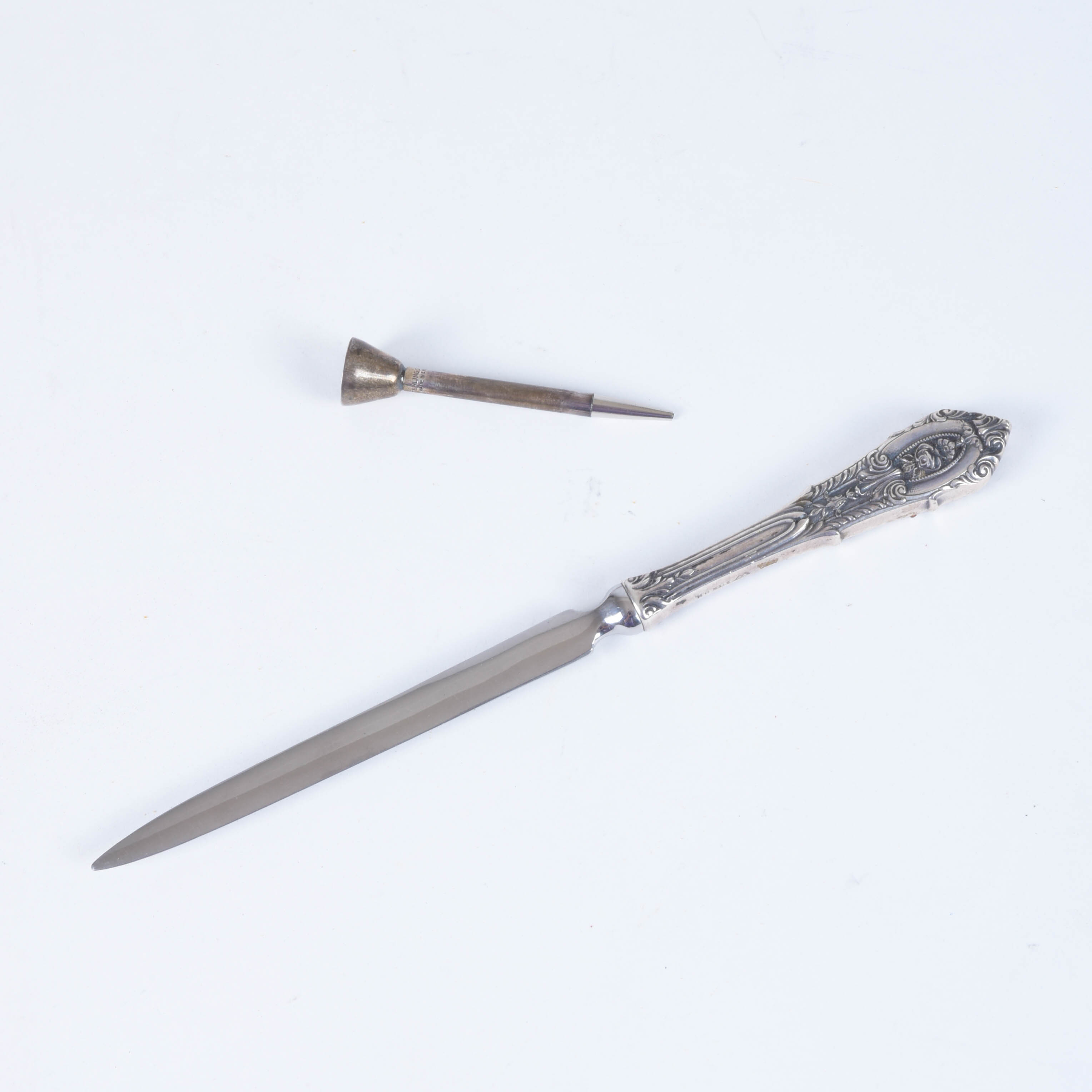 Sterling Silver Letter Opener and Golf Tee Pencil